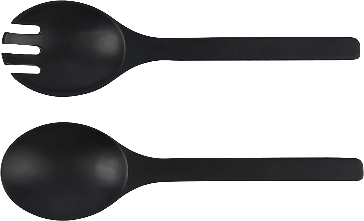 Bamboo Fiber Salad Bowl with Servers Set (Black)