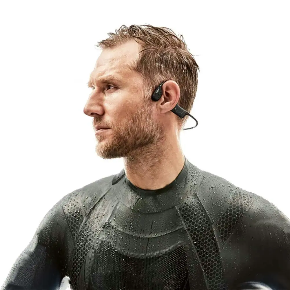 SHOKZ OpenSwim Waterproof Wireless Bone Conduction Headphones - Black