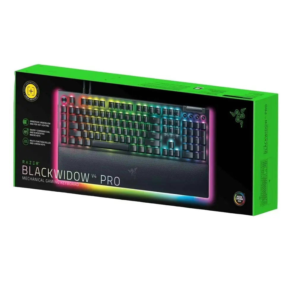 Razer BlackWidow V4 Pro Mechanical Gaming Keyboard Yellow Switch RZ03-04681800-R3M1