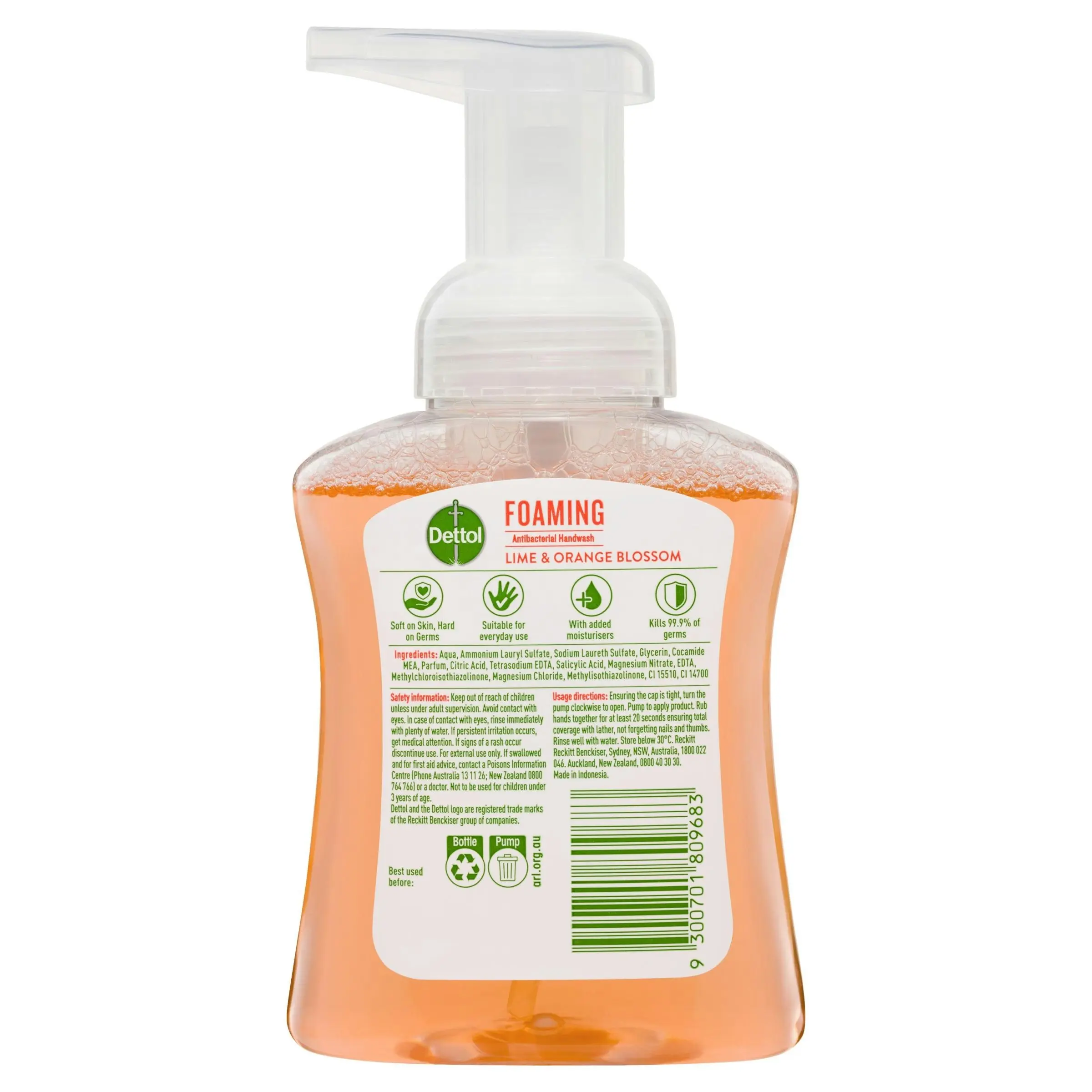 Dettol Foam Hand Wash Lime & Orange Blossom 250ml