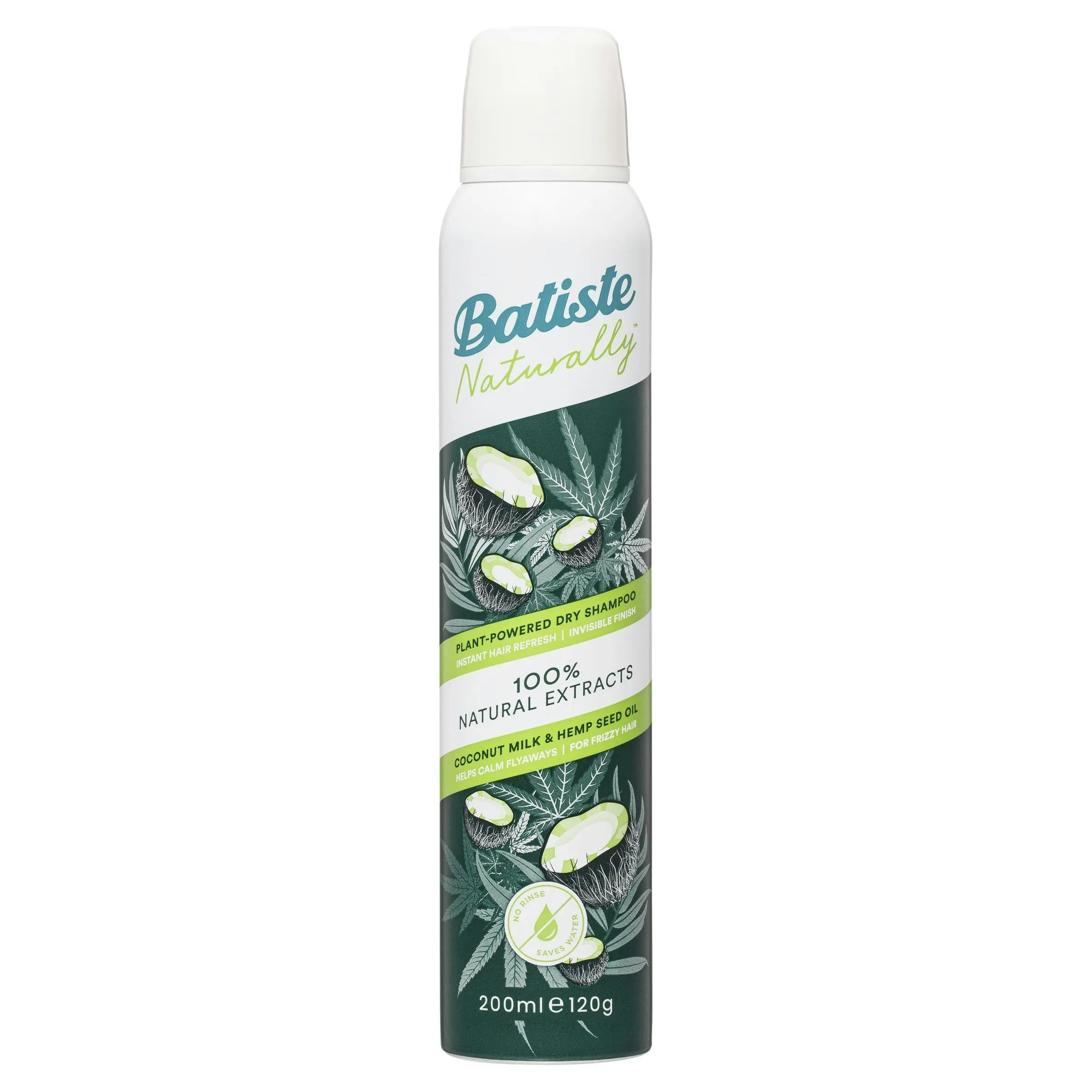 Batiste Naturally Coconut Milk & Hemp Seed Oil Dry Shampoo 200ml