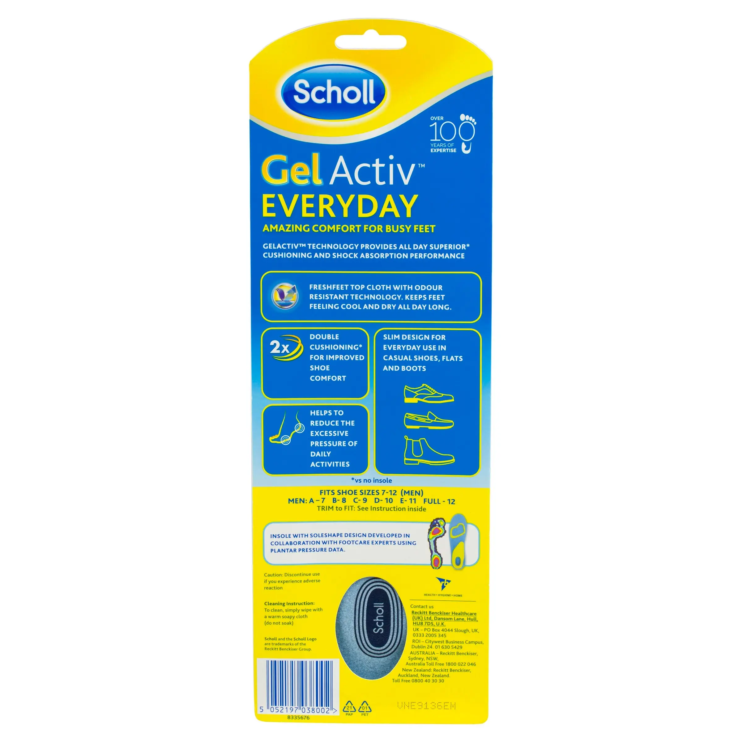 Scholl Gel Activ Everyday Insoles Men 1 Pair