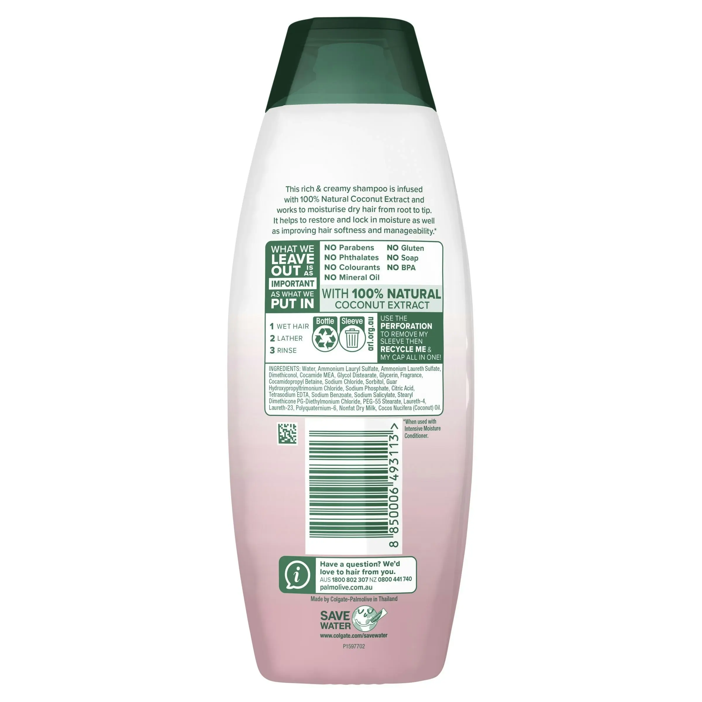 Palmolive Naturals Intensive Moisture Shampoo 350mL