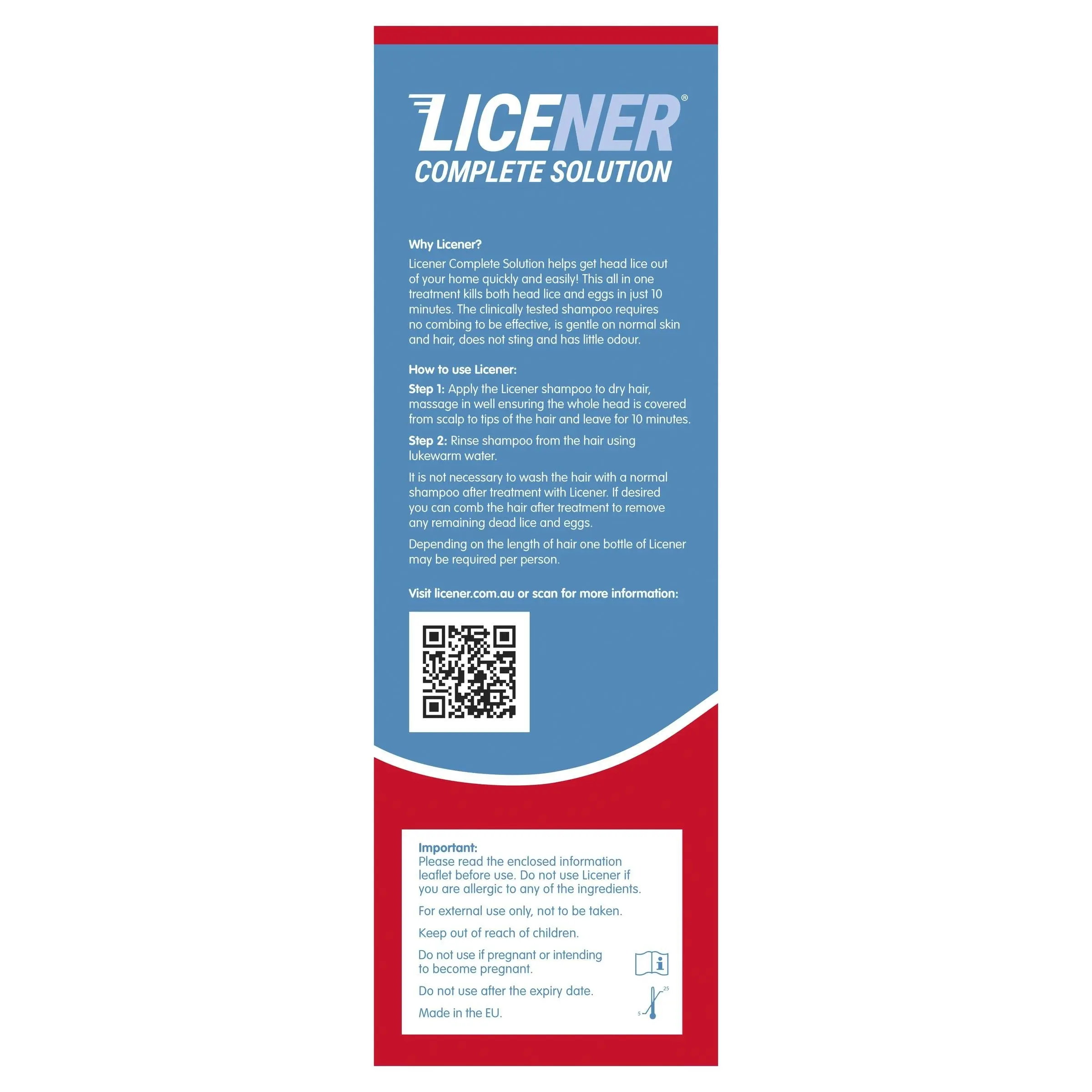 Licener Head Lice Treatment 100mL