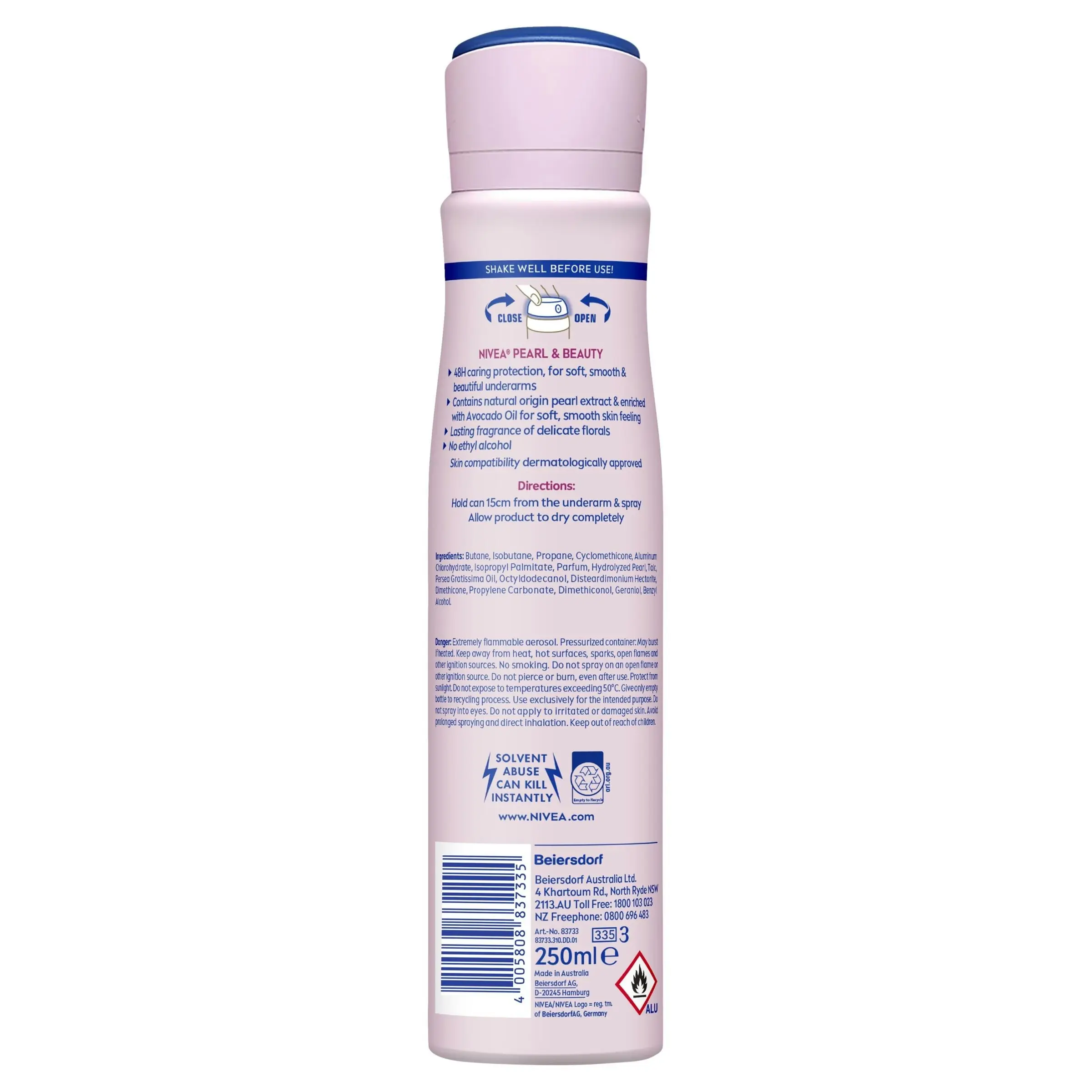 Nivea Deodorant Aerosol Pearl & Beauty 250ml