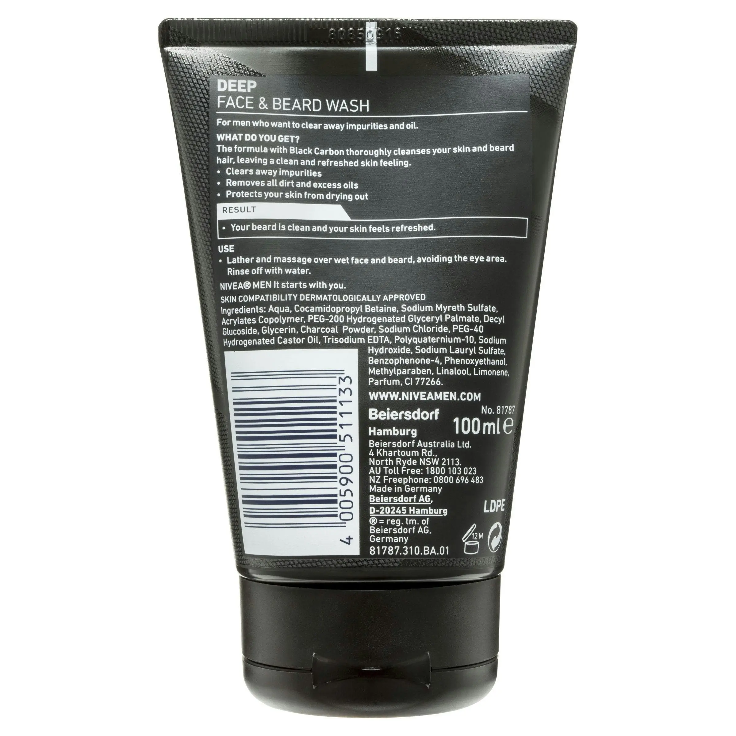 Nivea Men Face Wash Deep 100ml