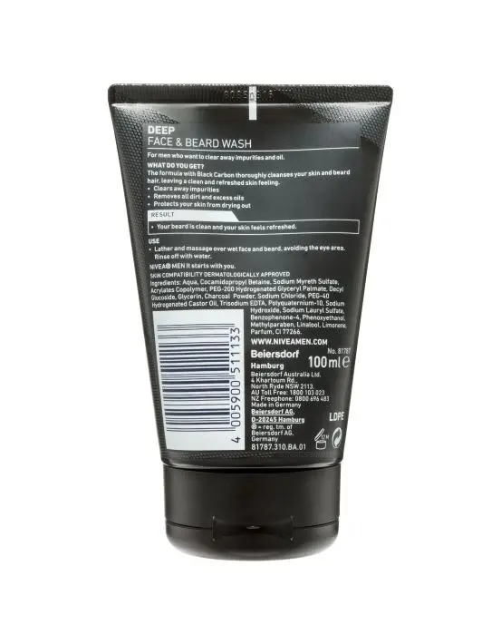 Nivea Men Face Wash Deep 100ml