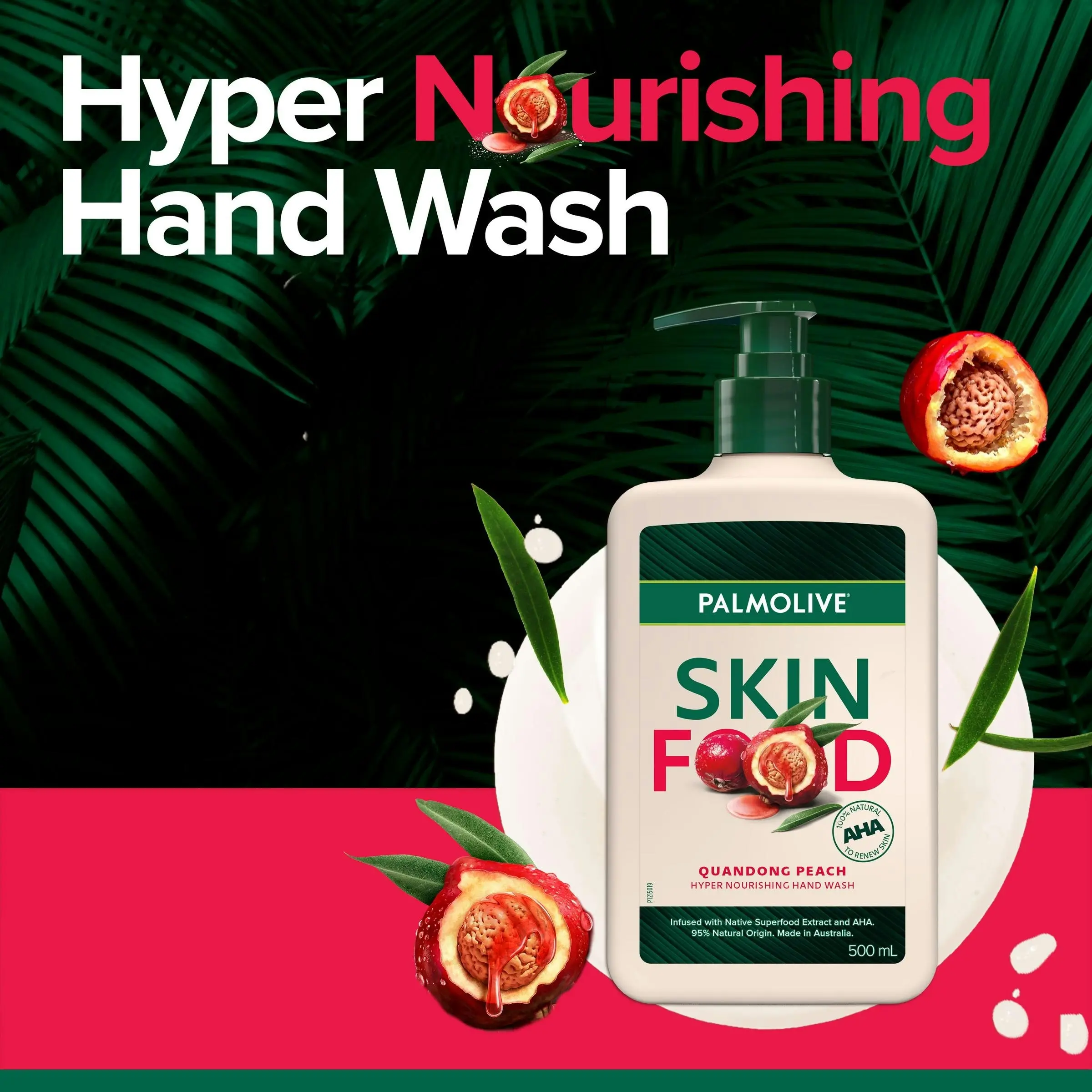 Palmolive Skin Food Quandong Peach Hand Wash 500ml