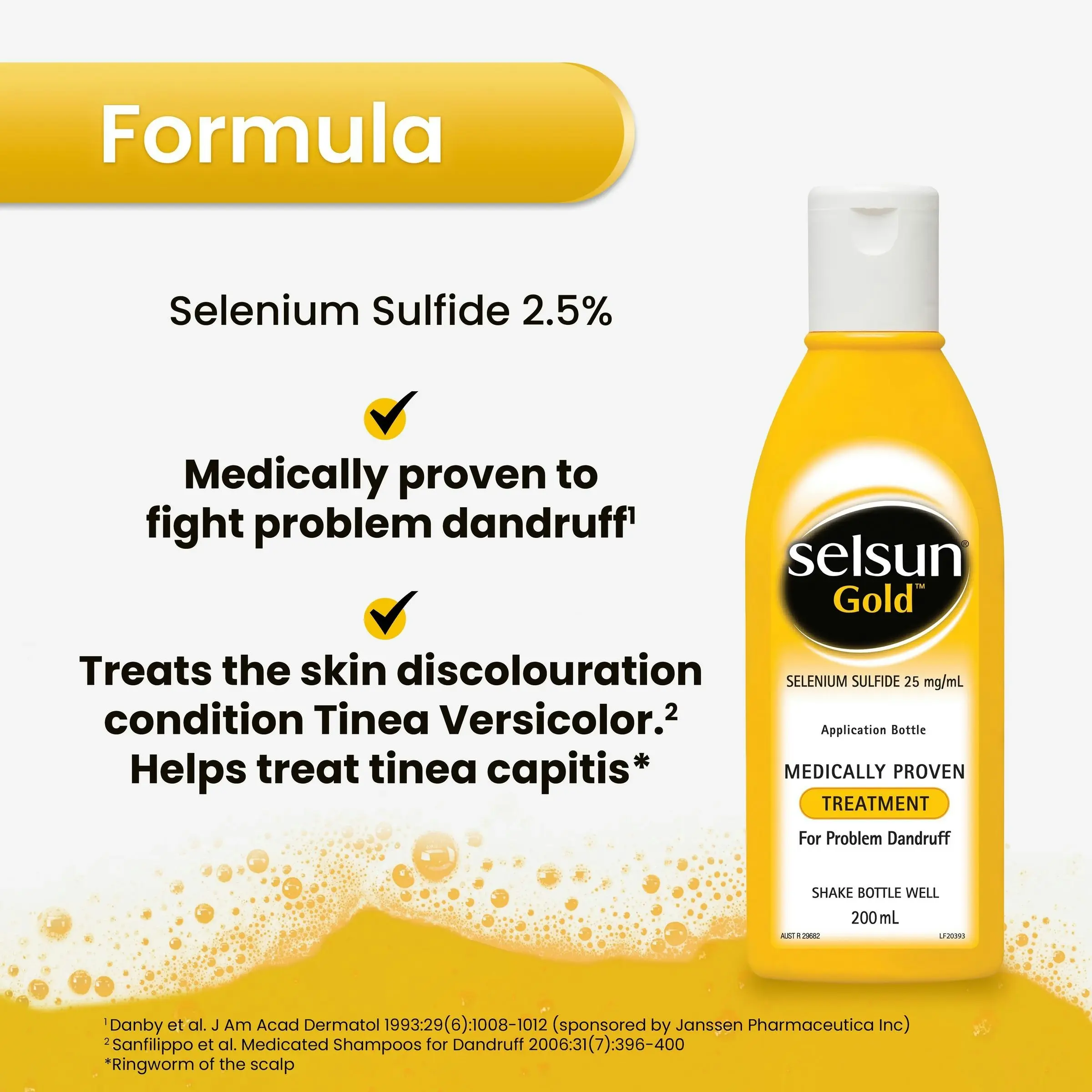 SELSUN Gold Anti Dandruff Treatment 200ml