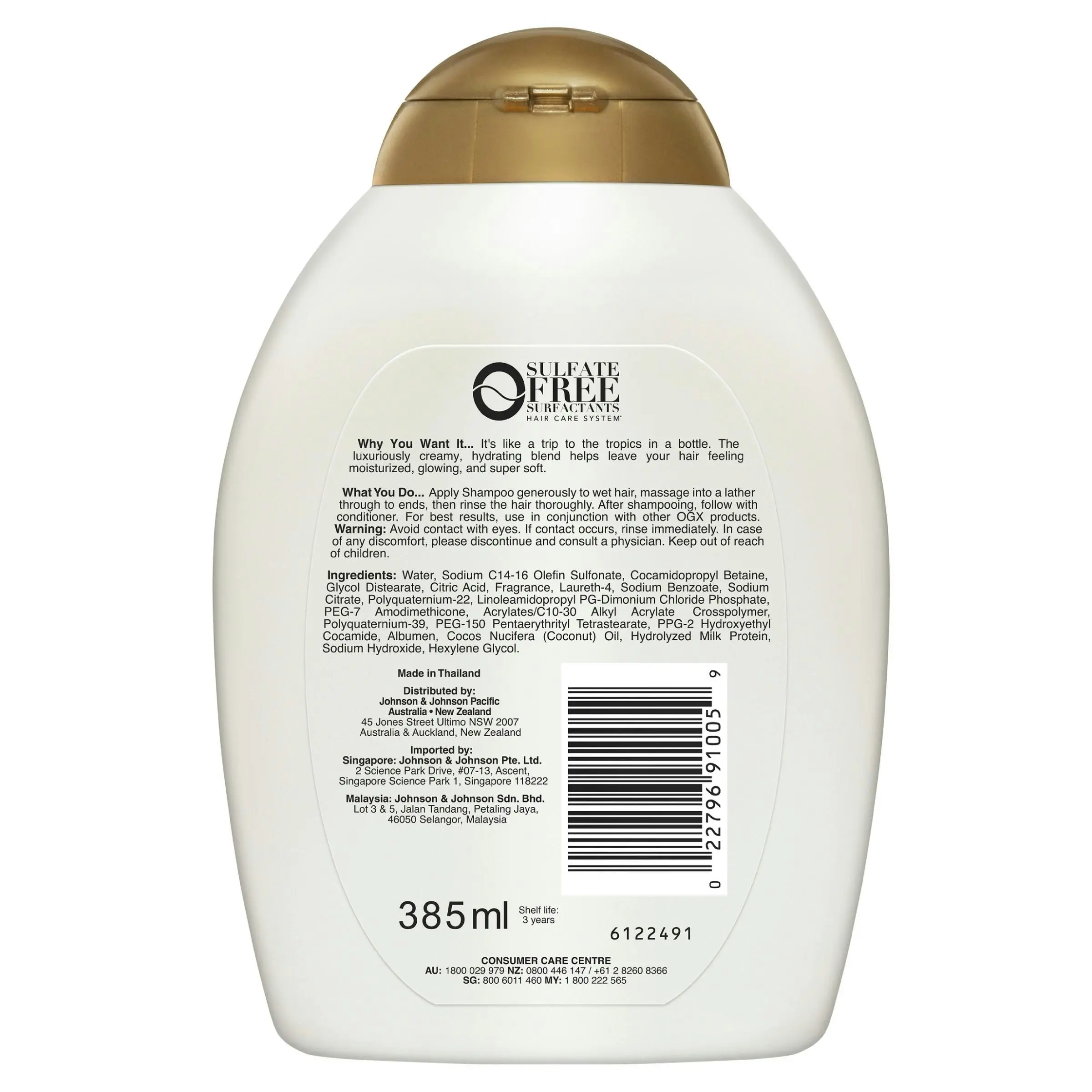 OGX Nourishing + Coconut Milk Shampoo 385mL