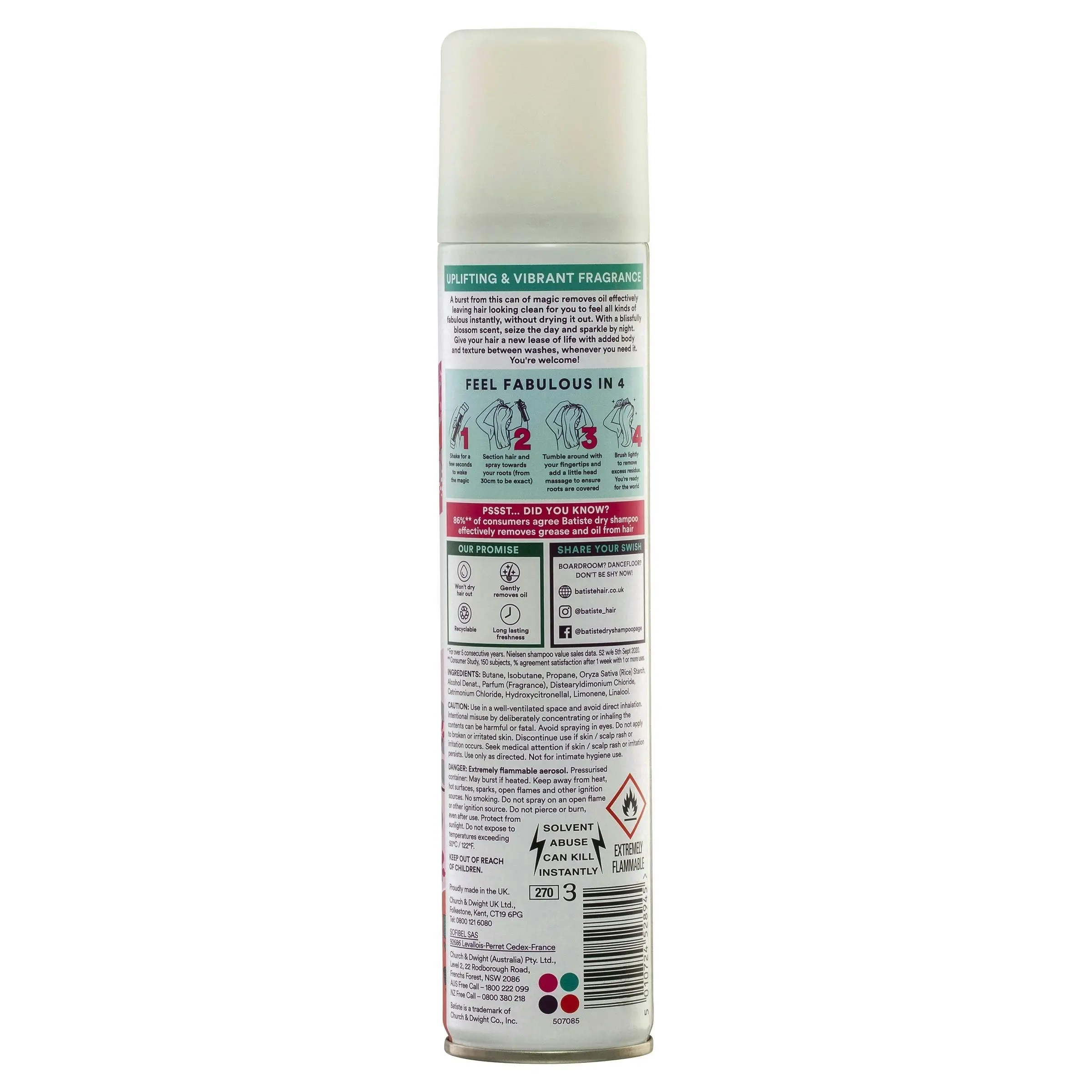 Batiste Dry Shampoo Eden Bloom 200mL