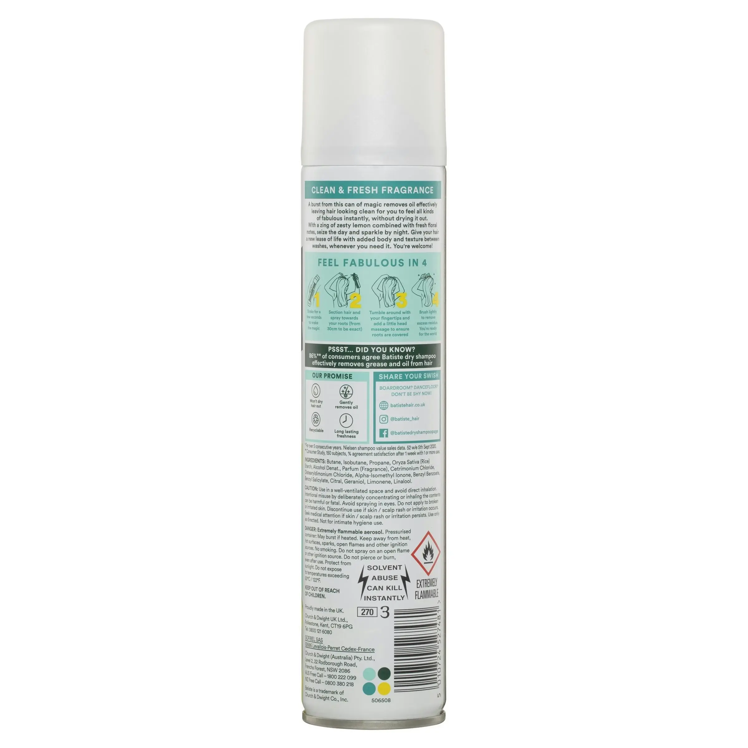 Batiste Dry Shampoo Original 200mL