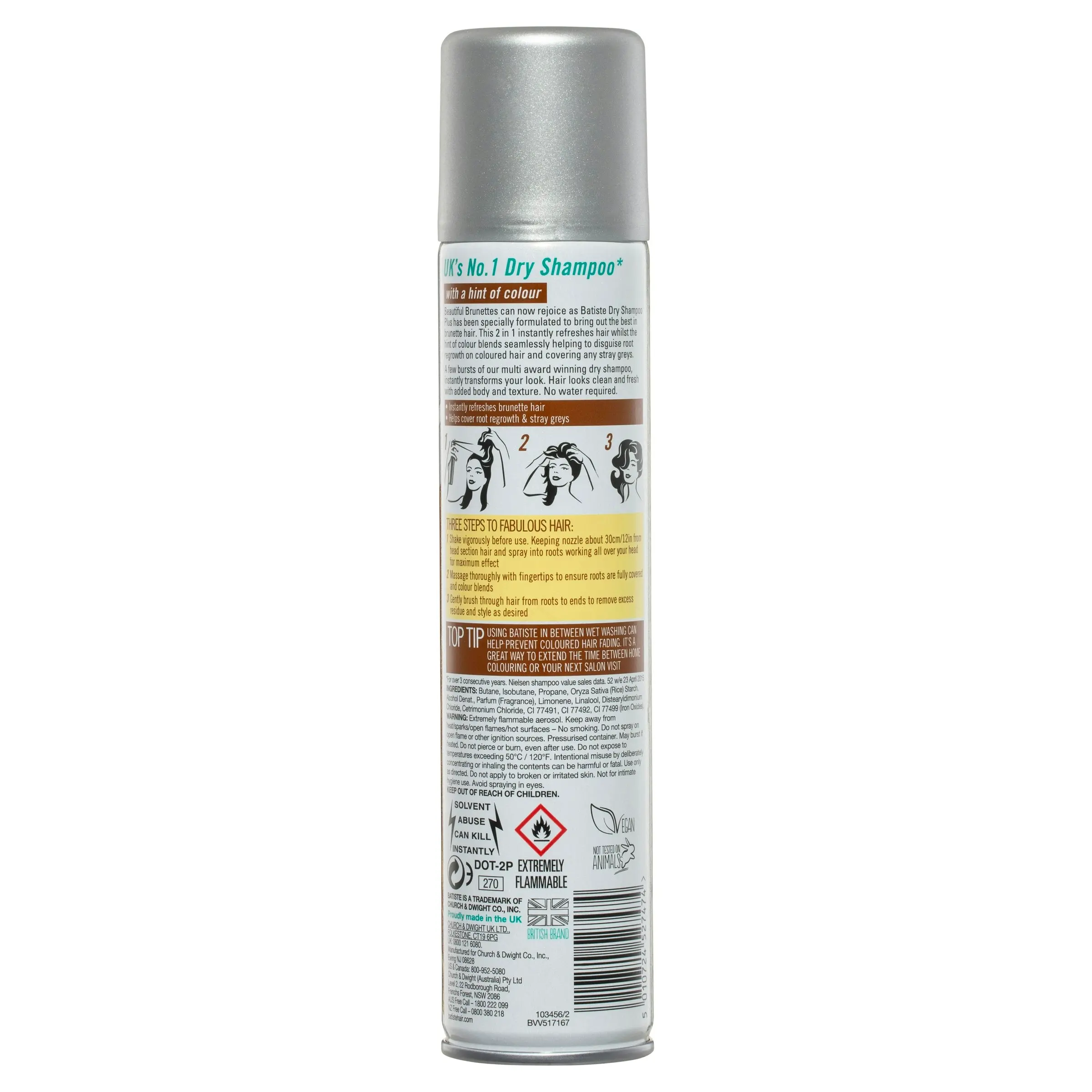 Batiste Dry Shampoo Brunette 200mL