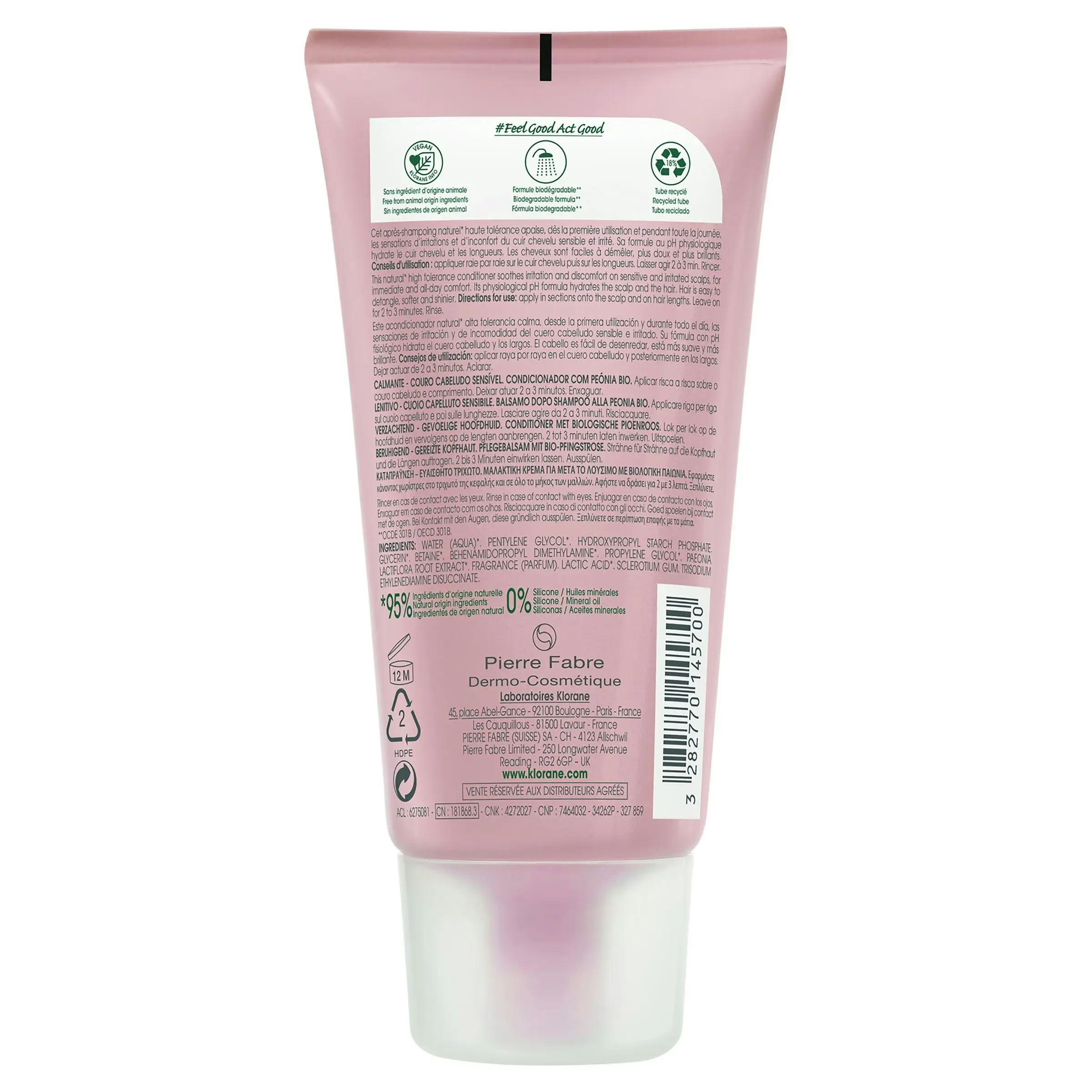 Klorane Soothing Organic Peony Conditioner 150ml