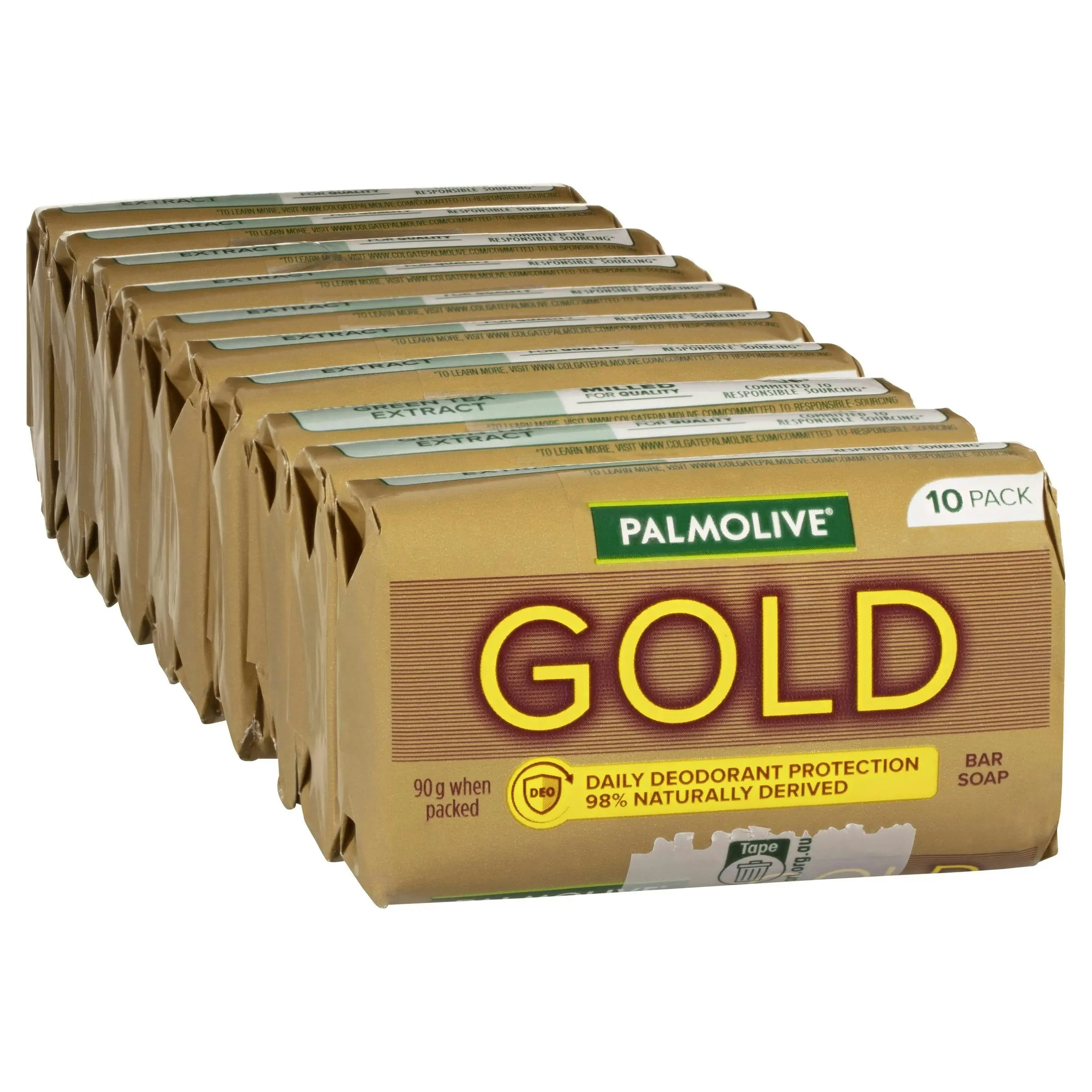 Palmolive Gold Bar Soap Daily Deodorant Protection 10 pack x 90g