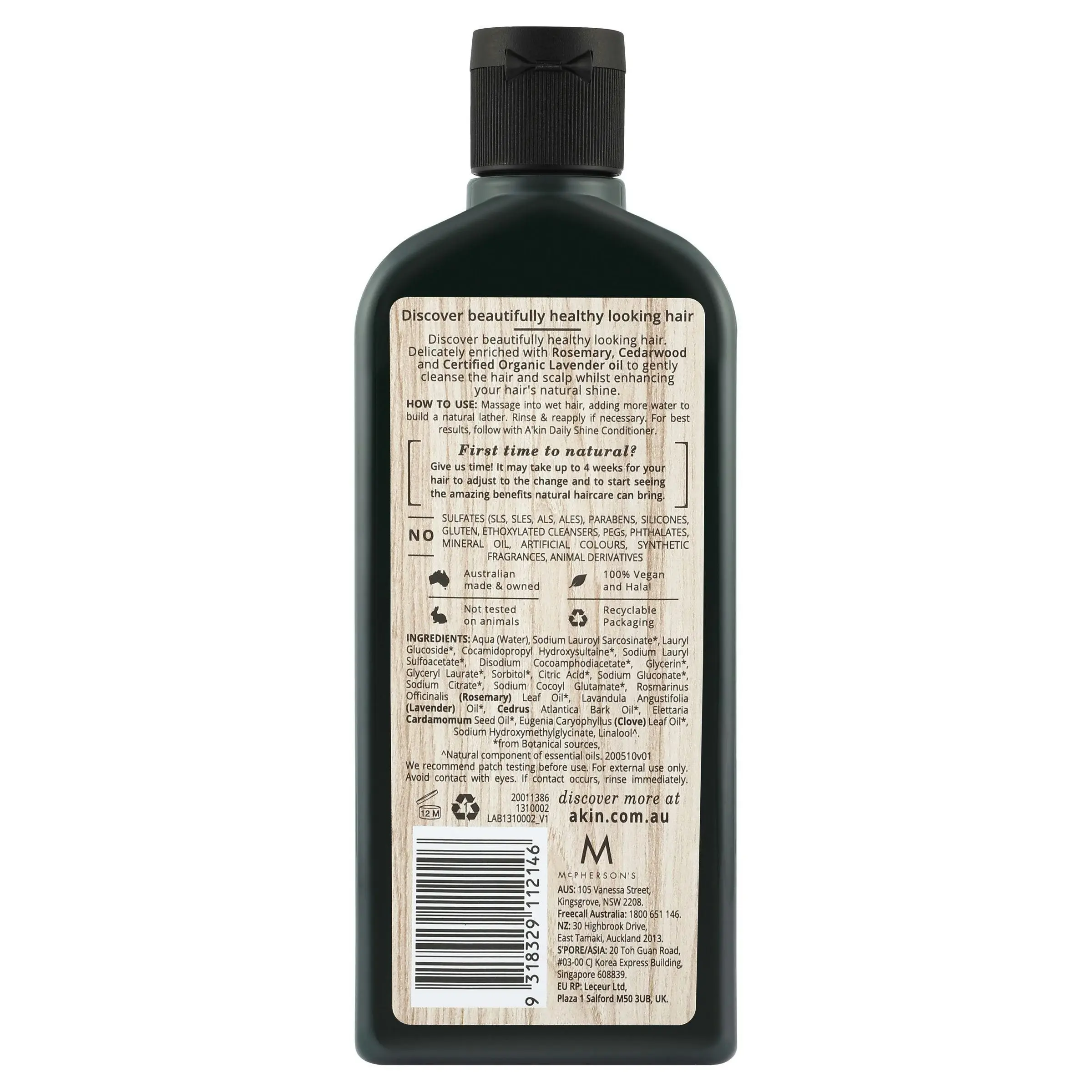 A'kin Daily Shine Rosemary Shampoo 225mL