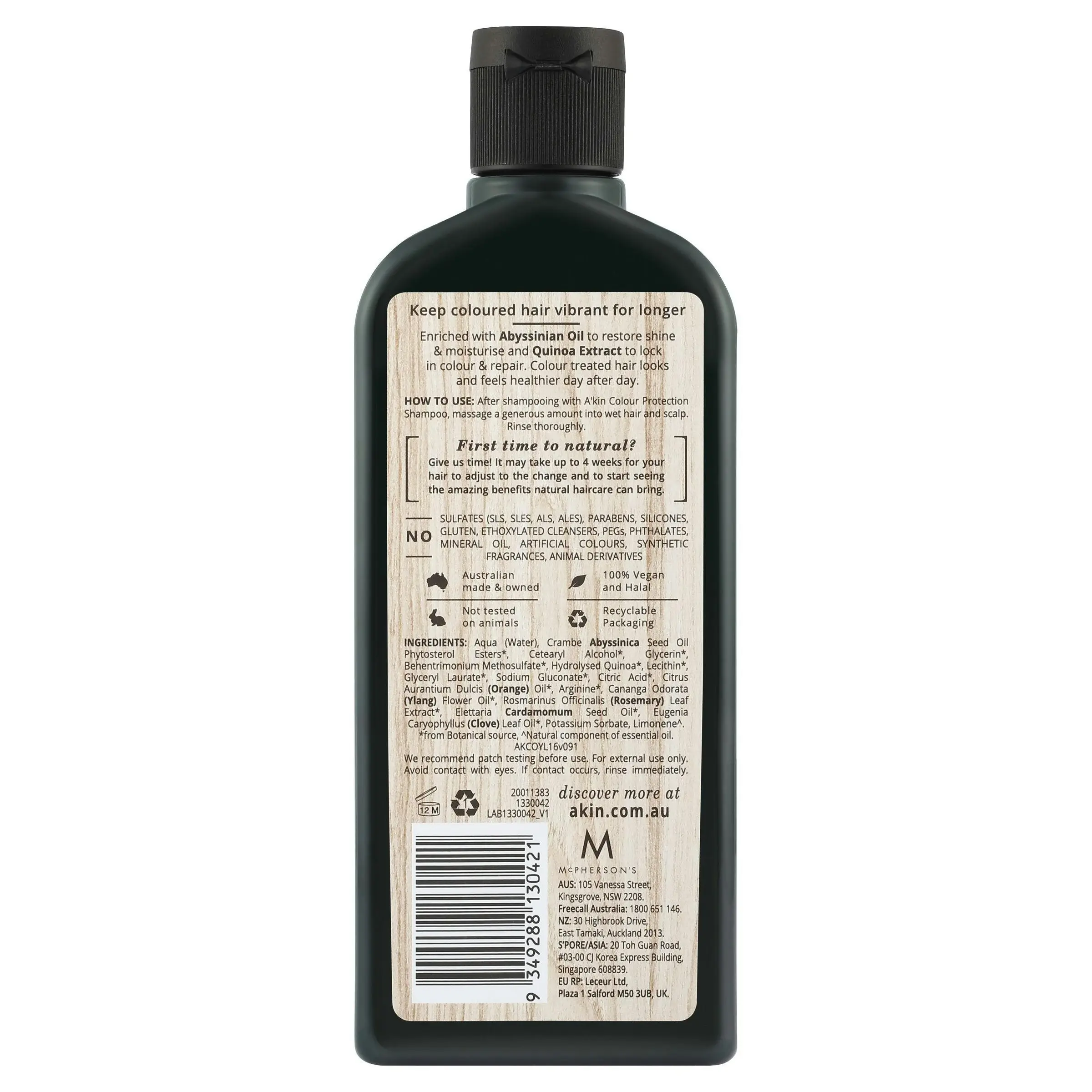 A'kin Colour Protection Quinoa & Abyssinian Oil Conditioner 225mL