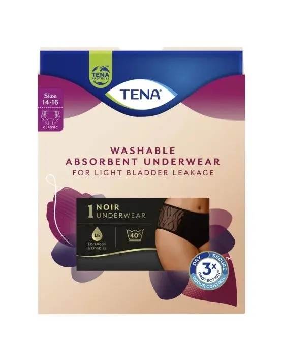 TENA Washable Absorbent Underwear Classic Size 14-16