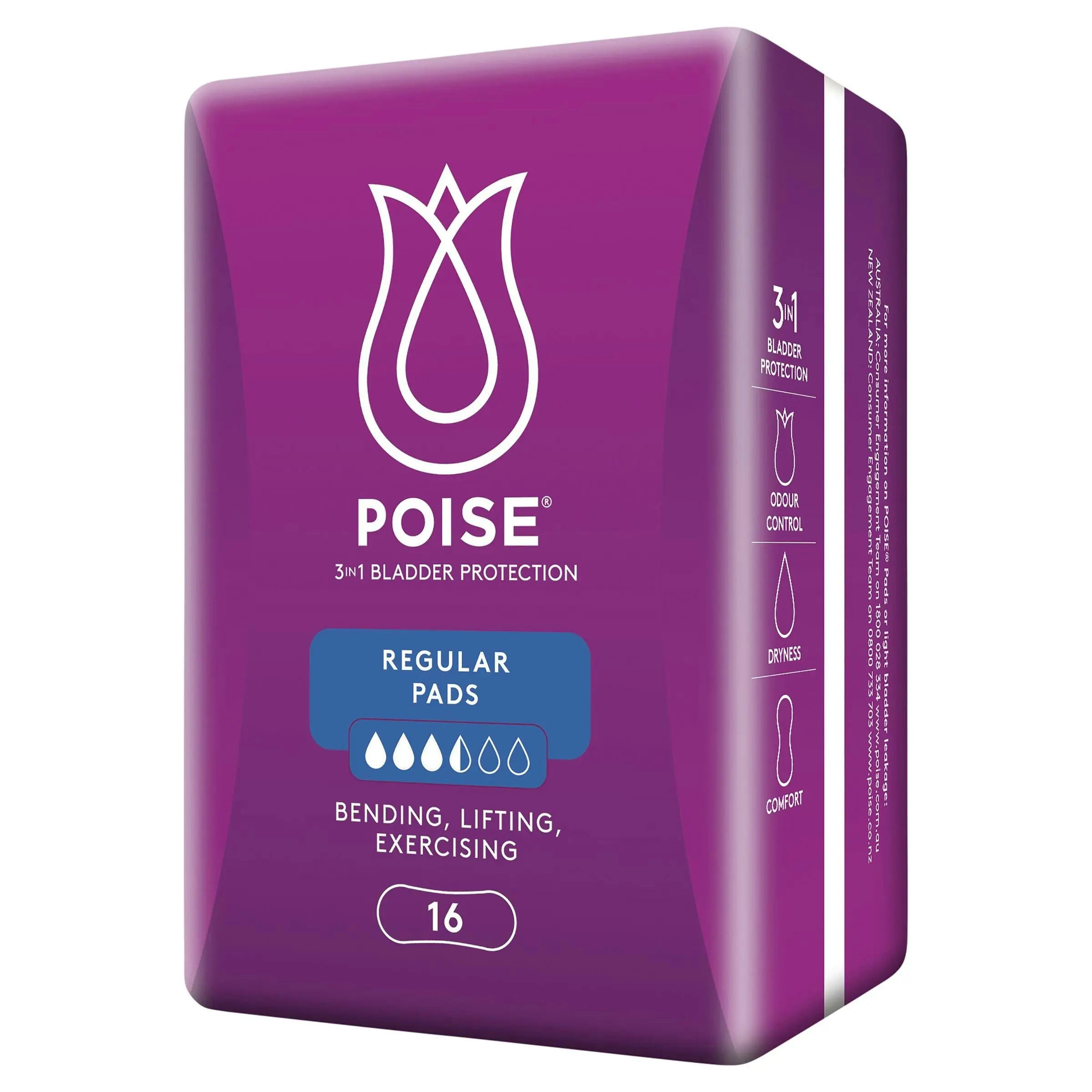 Poise Pads Regular 16 Pack