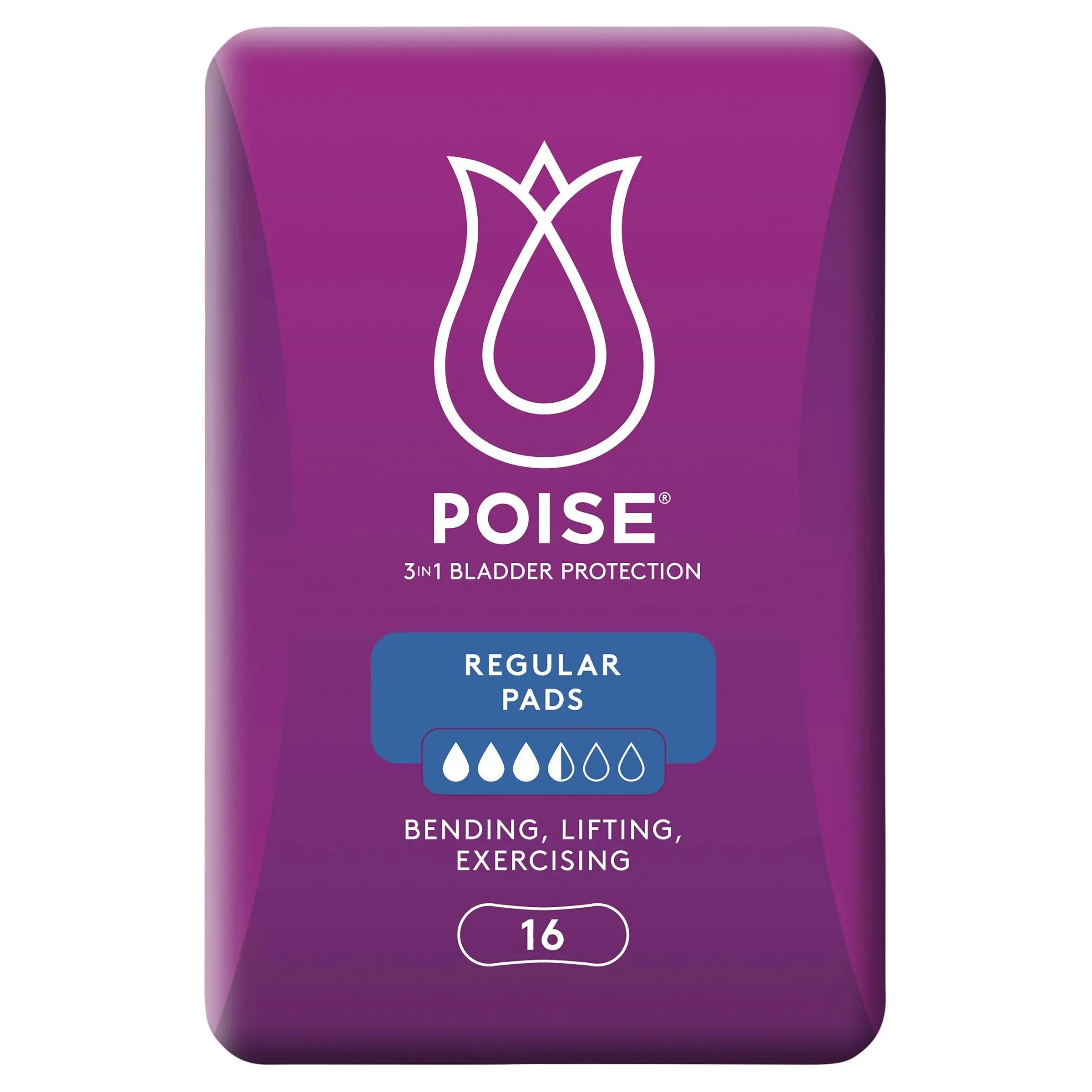 Poise Pads Regular 16 Pack