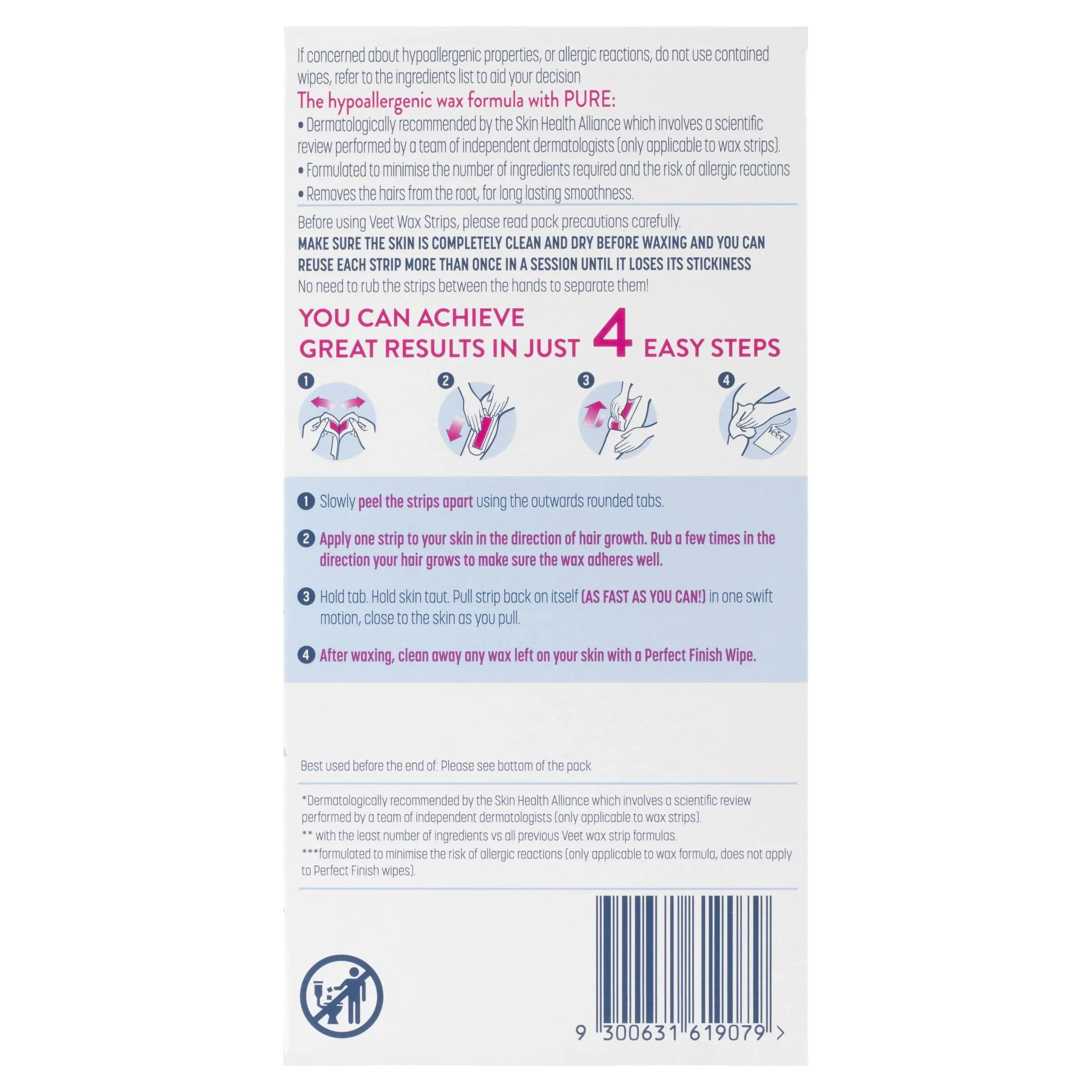 Veet Pure Cold Wax Leg Strips 40