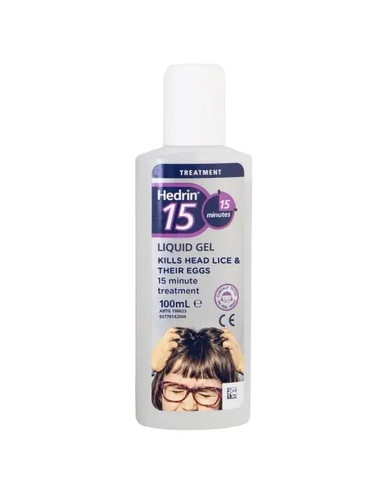 Hedrin 15 Liquid Gel Lice Treatment 100mL