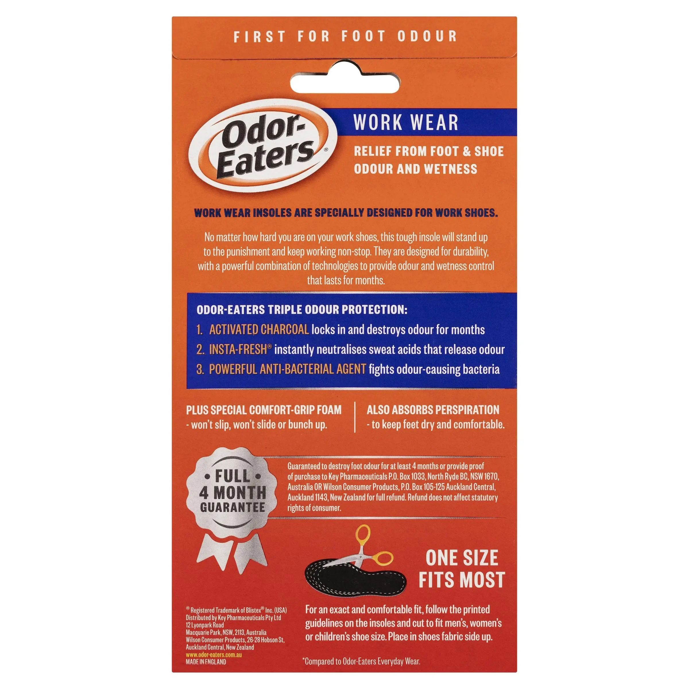 Odor-Eaters Work Wear Insoles 1 Pair