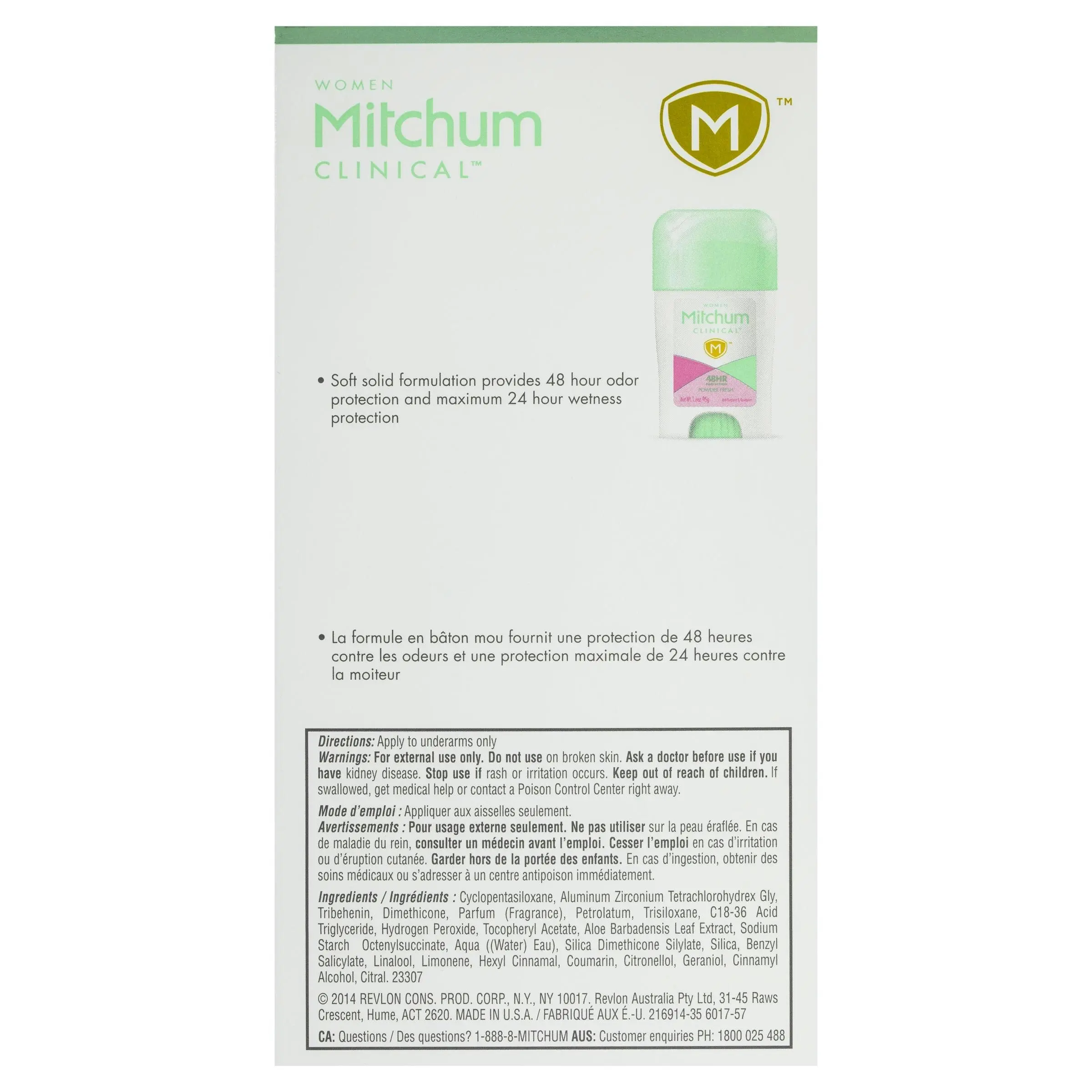 Mitchum Women Clinical Deodorant Stick Powder Fresh 45g