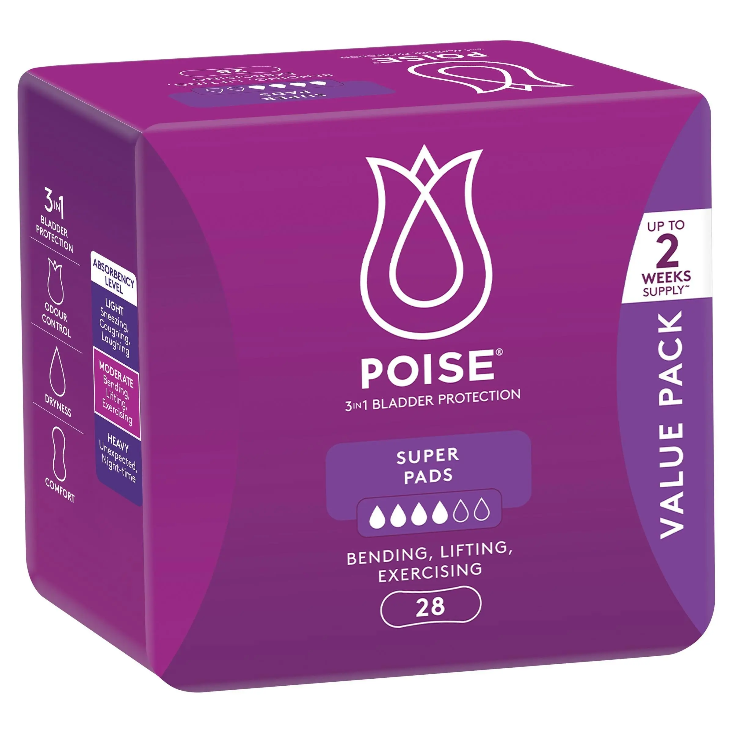 Poise Super Pads 28 Pack