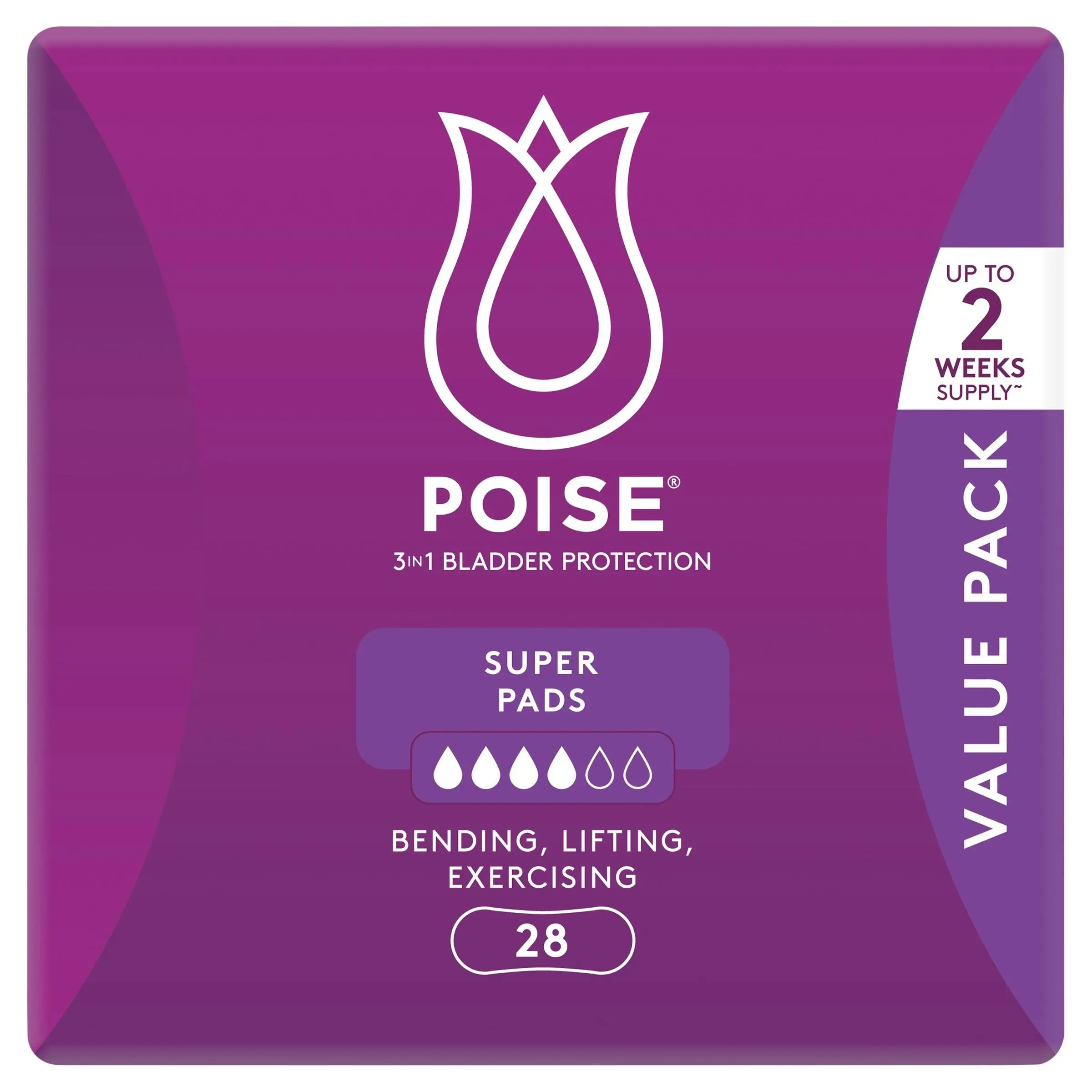 Poise Super Pads 28 Pack