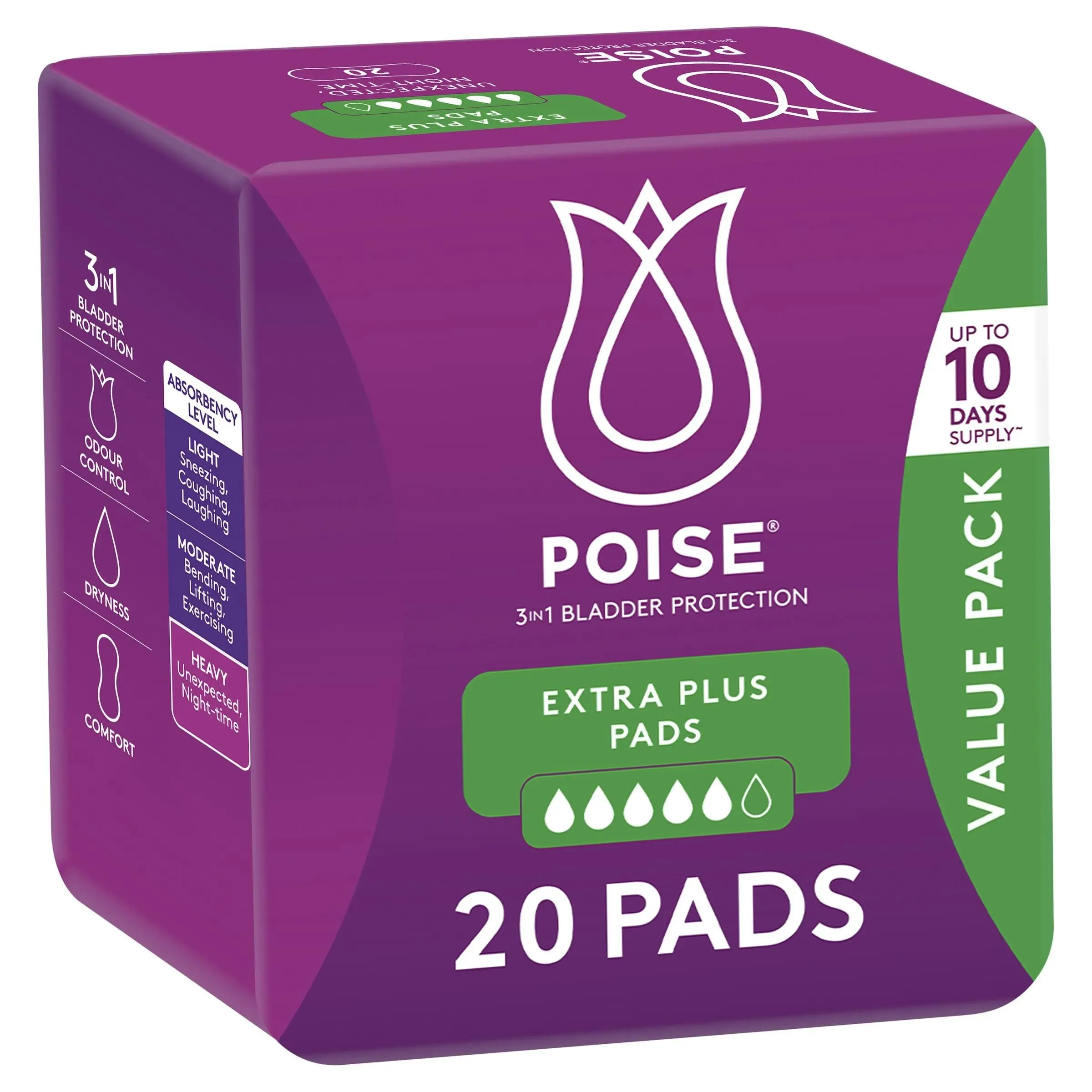 Poise Extra Plus 20 Pack