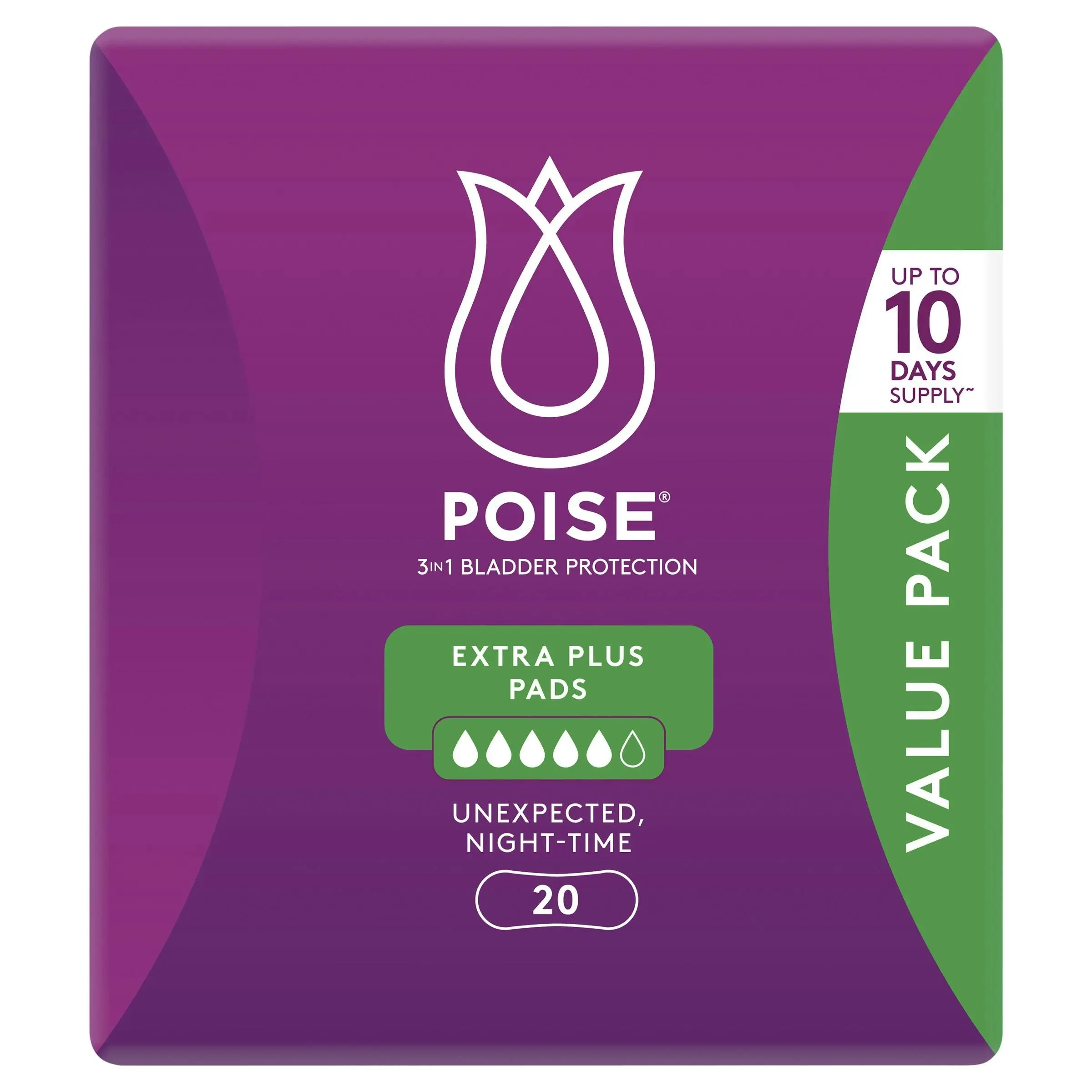 Poise Extra Plus 20 Pack