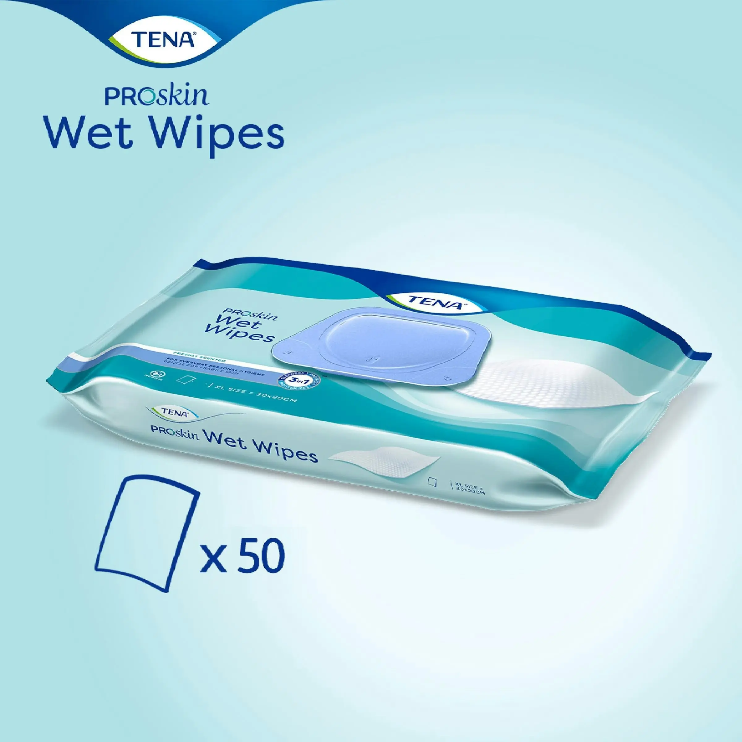 TENA Wet Wipes 50 Pack