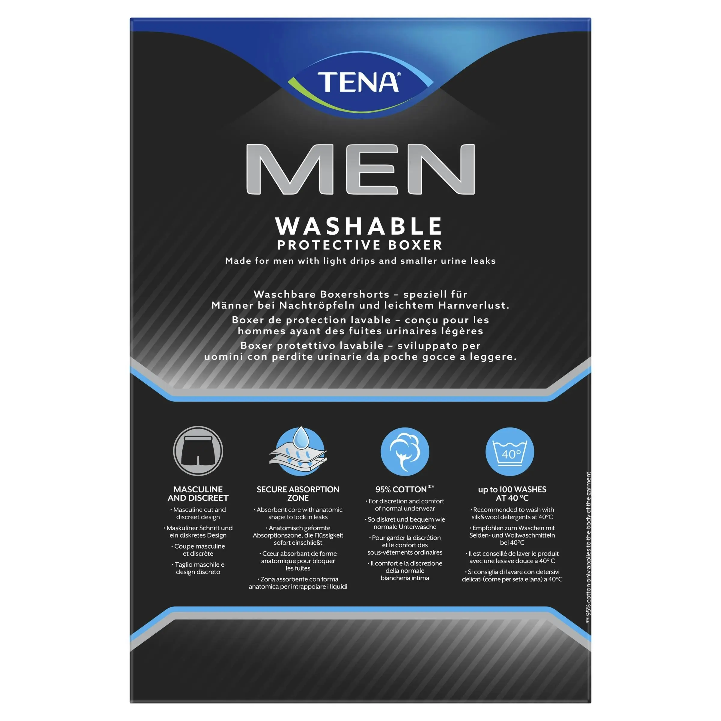 TENA Men Washable Boxer Large