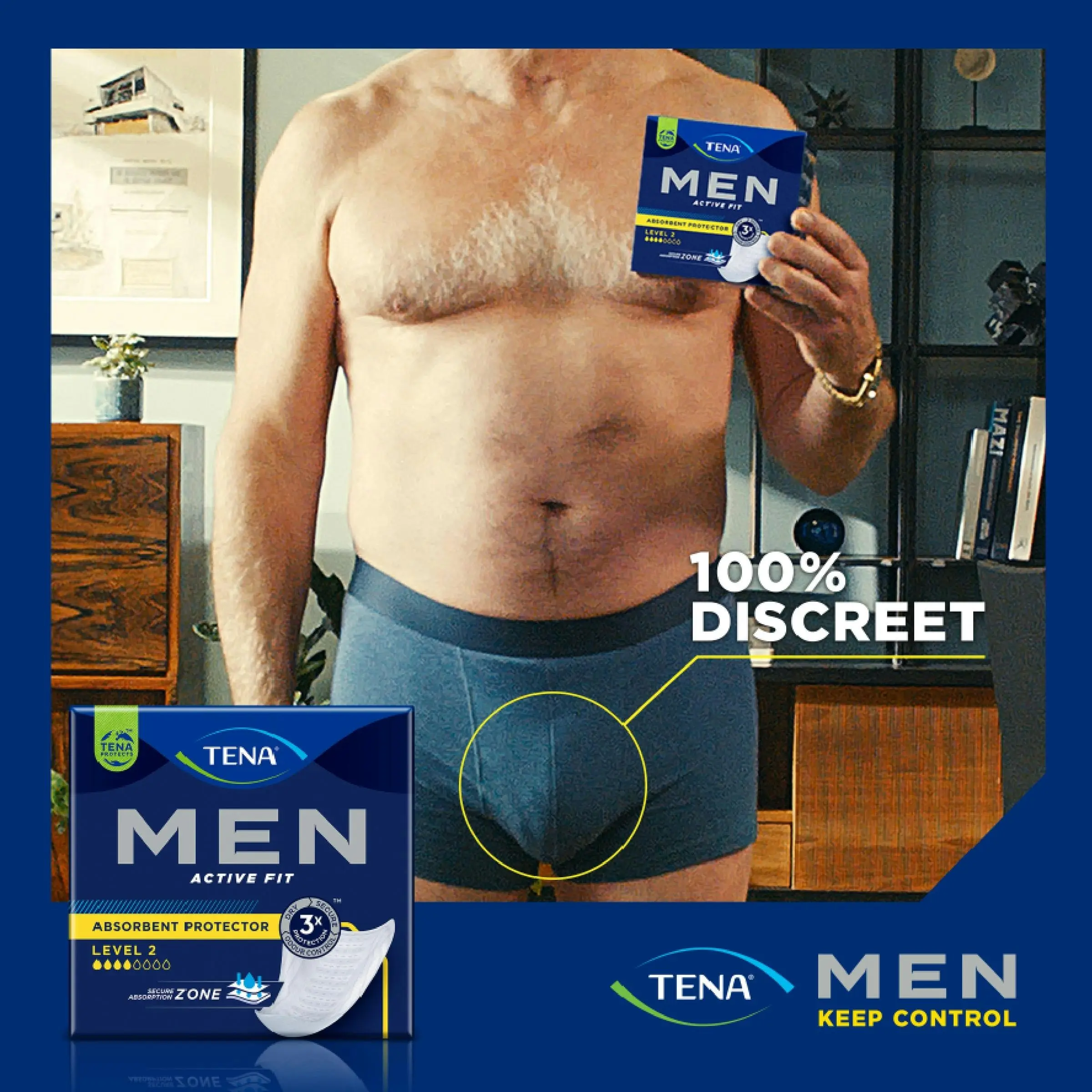 TENA Men Absorbent Protector Level 2 Medium 10 Pack