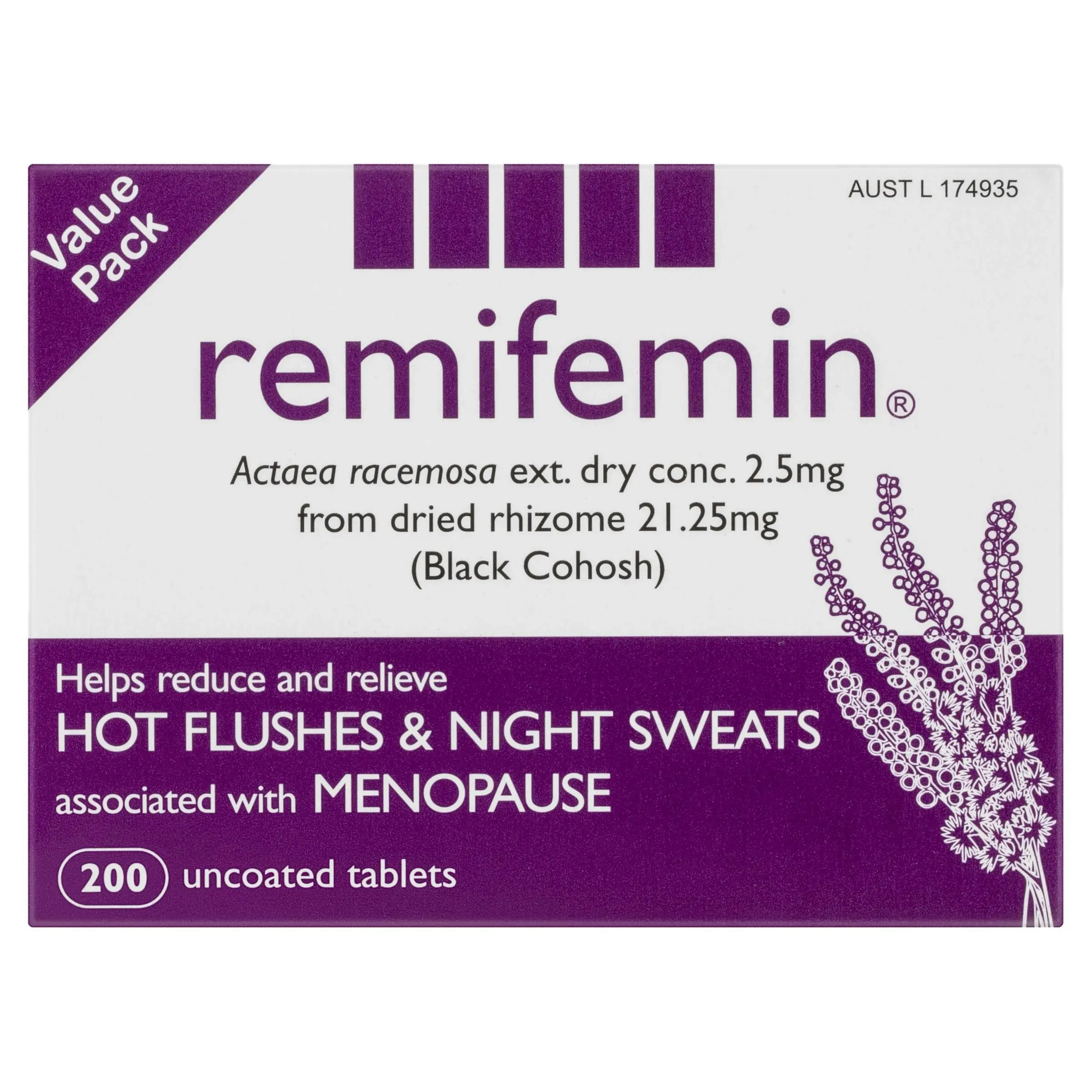 Remifemin Menopause Symptom Relief 200 Tablets