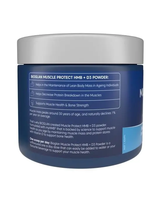 Bioglan Muscle Protect HMB + D3 Powder 150g