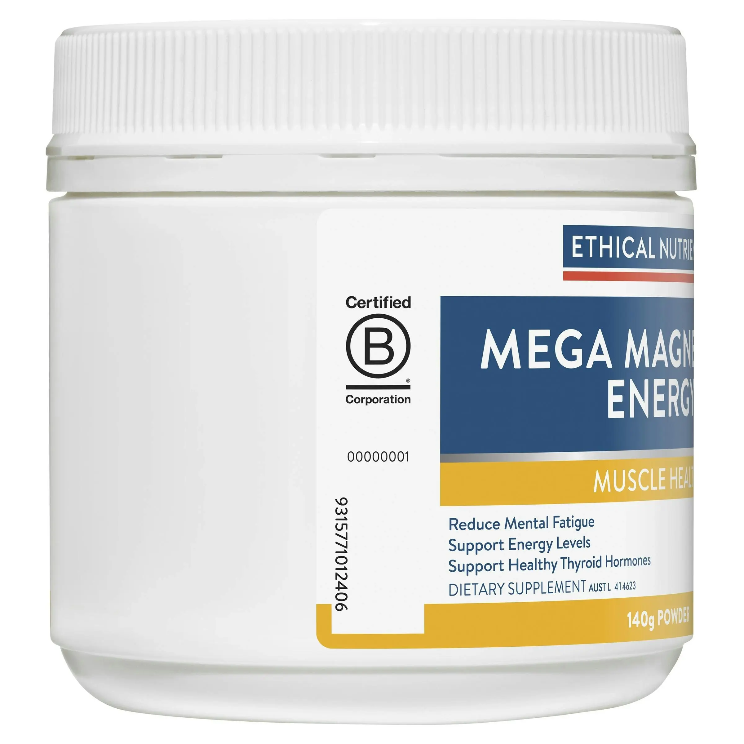 Ethical Nutrients Mega Magnesium Energy Powder 140g