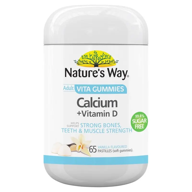 Nature's Way Adult Calcium + Vitamin D Vanilla 65 Vita Gummies