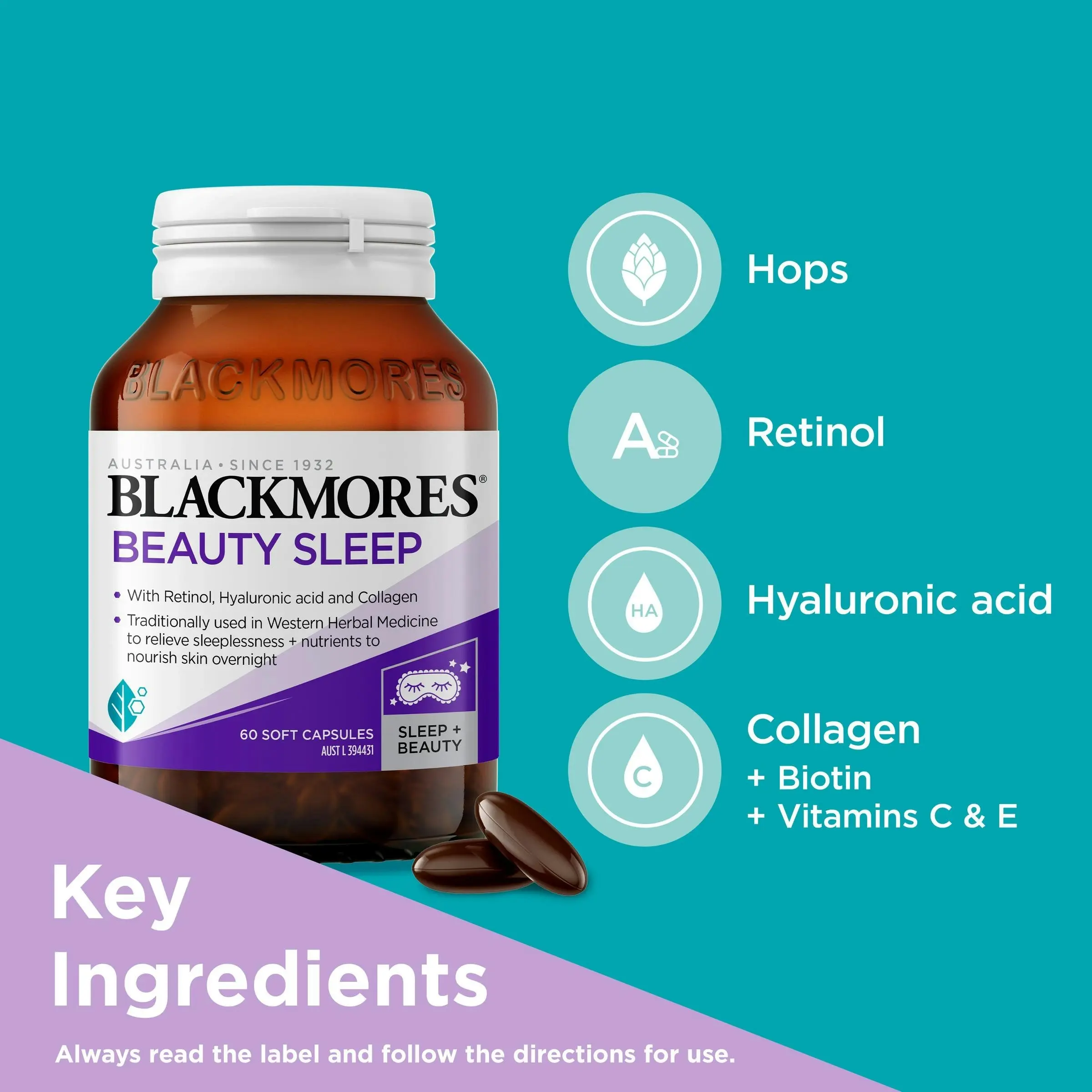 Blackmores Beauty Sleep 60 Capsules