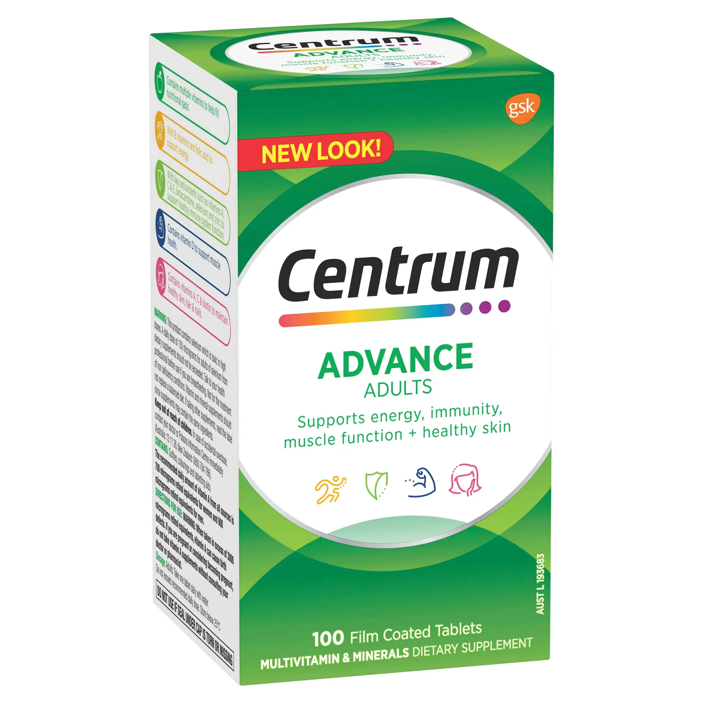 Centrum Advance For Adults 100 Tablets