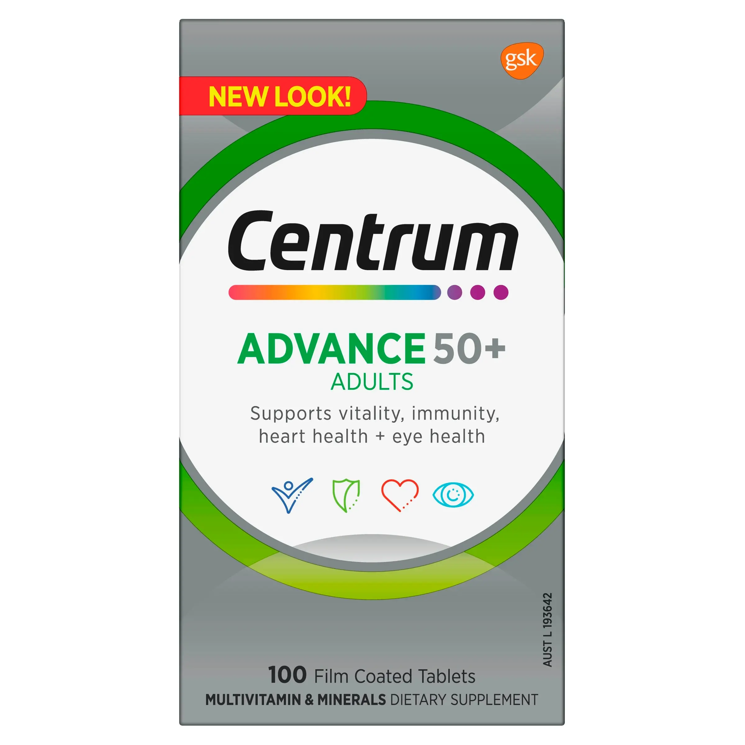 Centrum Advance 50+ For Adults 100 Tablets