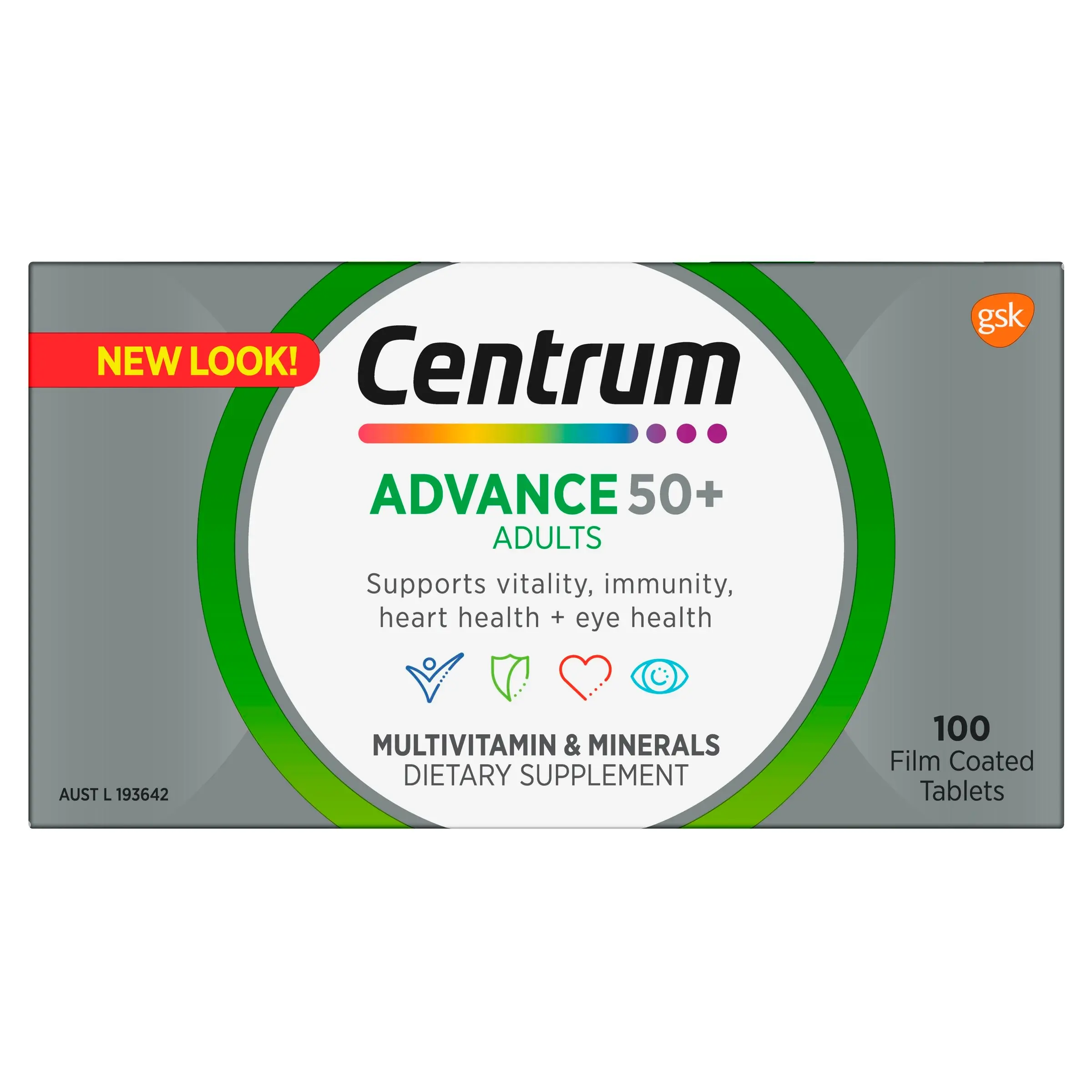 Centrum Advance 50+ For Adults 100 Tablets