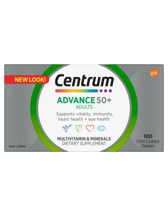 Centrum Advance 50+ For Adults 100 Tablets