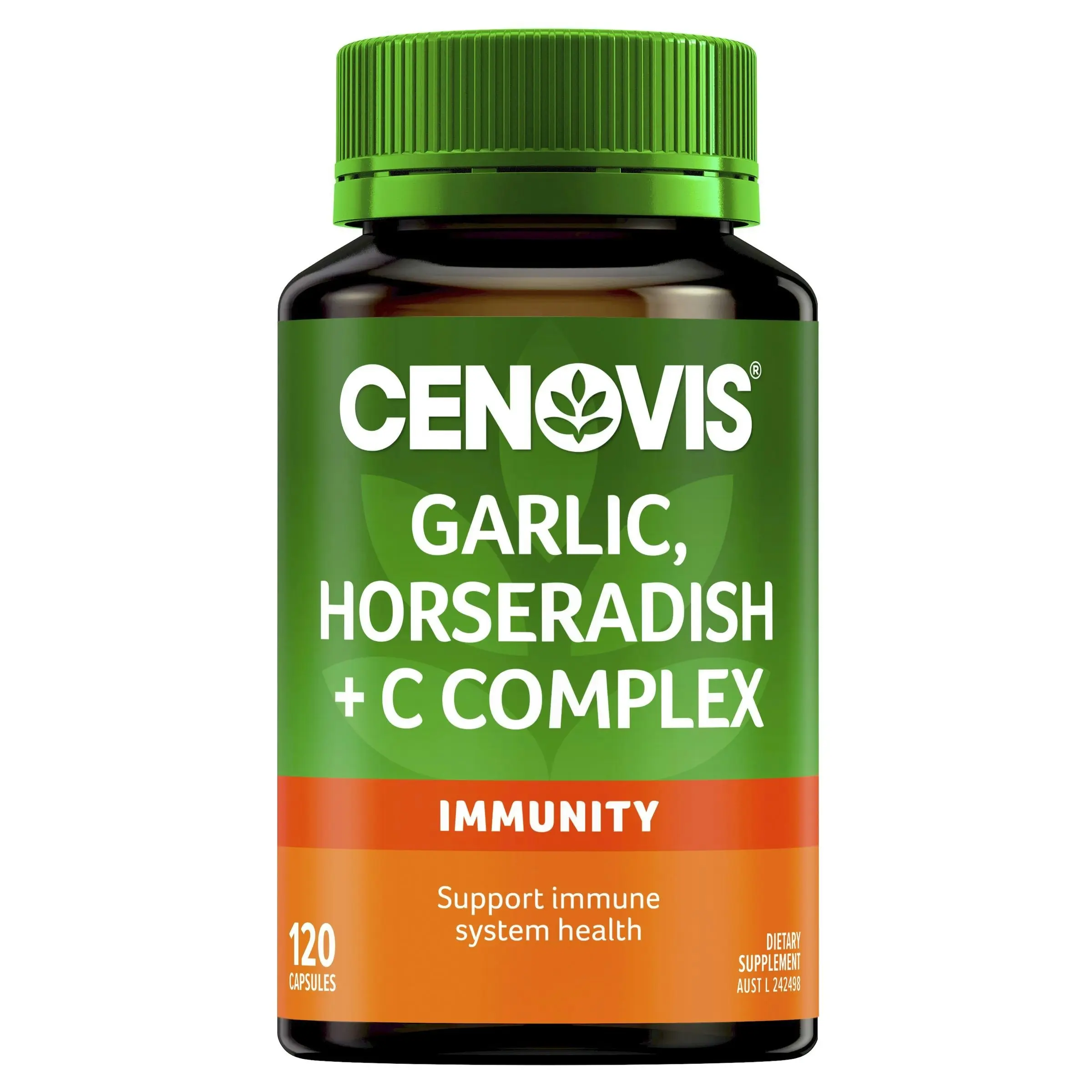 Cenovis Garlic, Horseradish + C Complex 120 Capsules