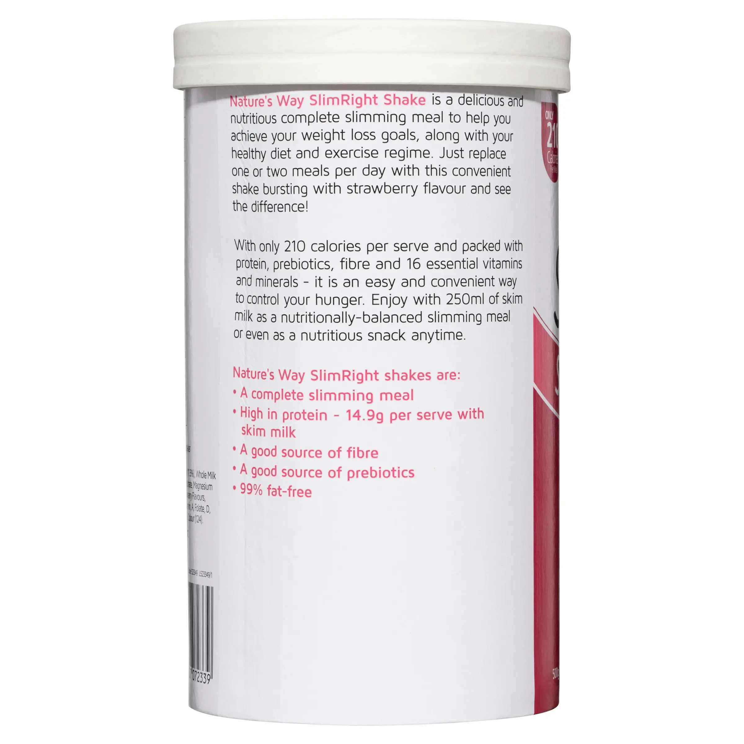 Nature's Way SlimRight Slimming Meal Replacement Strawberry 500g