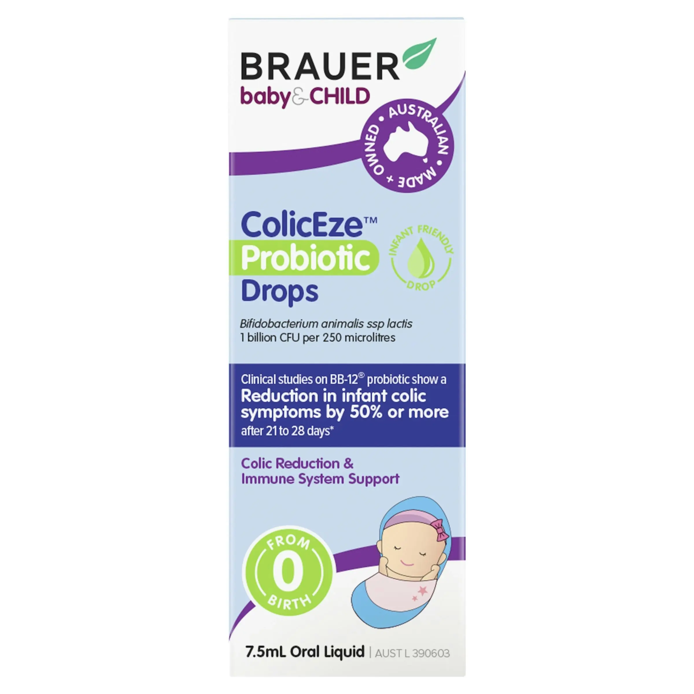 Brauer Baby & Child ColicEze Probiotic Drops 7.5ml Oral Liquid