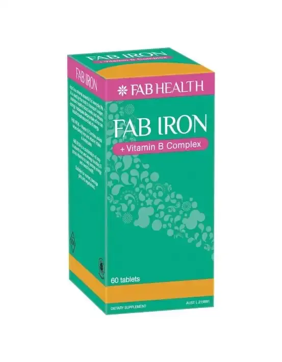 Fab Iron + Vitamin B Complex 60 Tablets