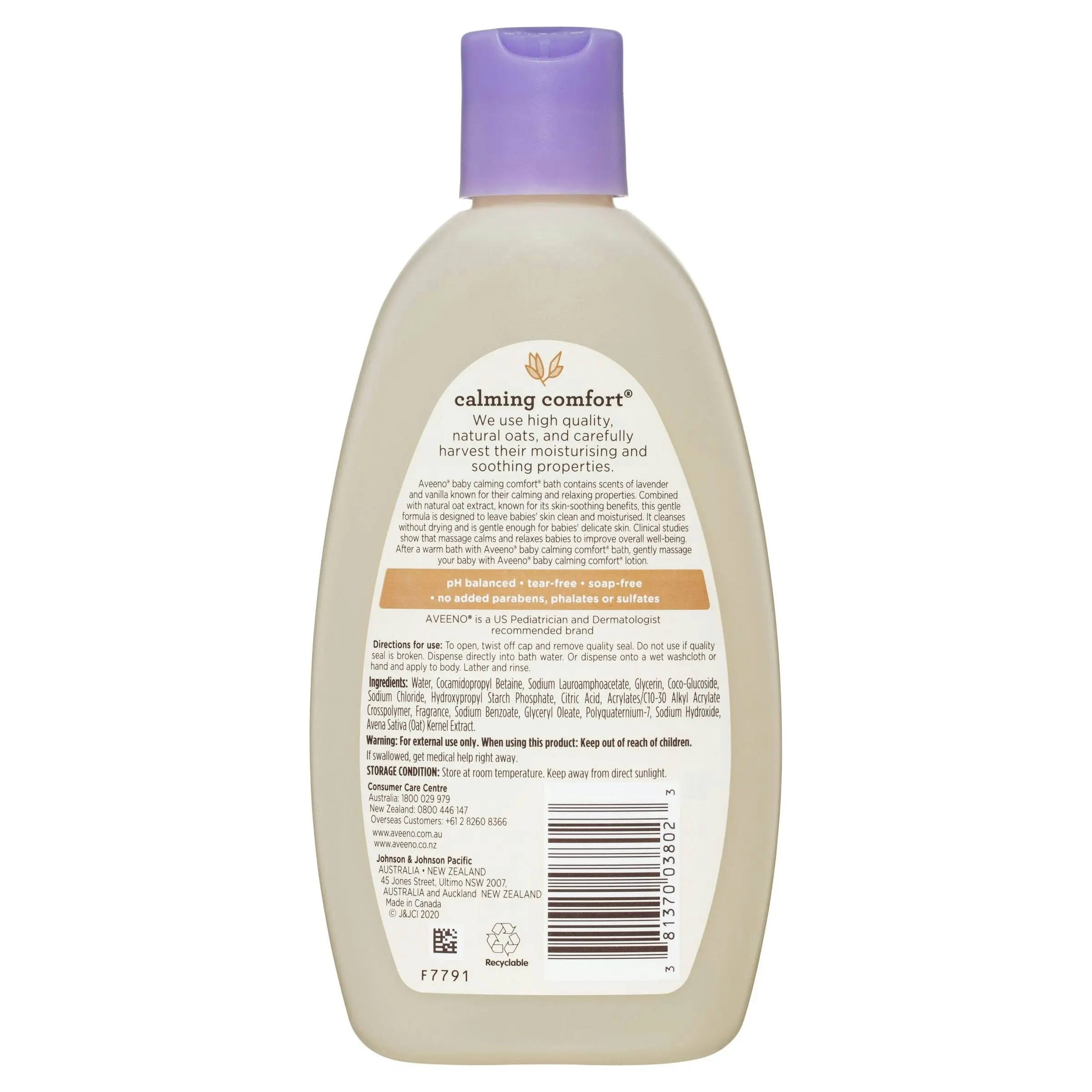 Aveeno Baby Calming Comfort Bath Wash 236ml