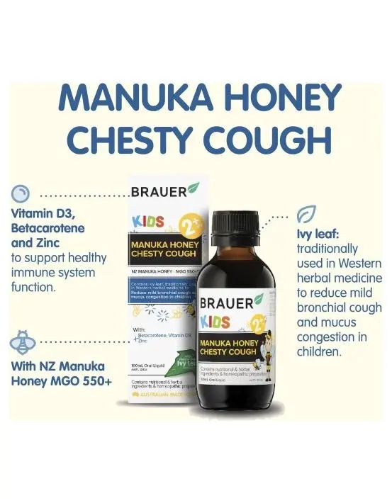 Brauer Kids Manuka Honey Chesty Cough 100ml